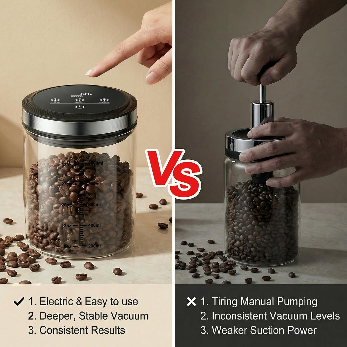 Vacuum Coffee Canister