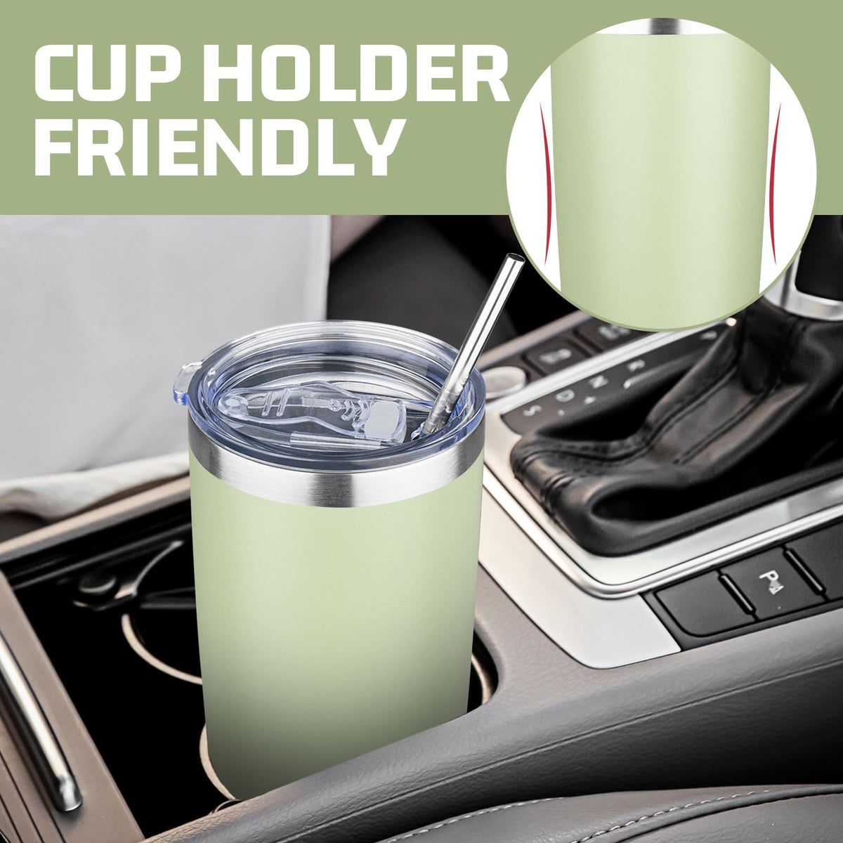 20 oz Tumbler with Lids and Straws