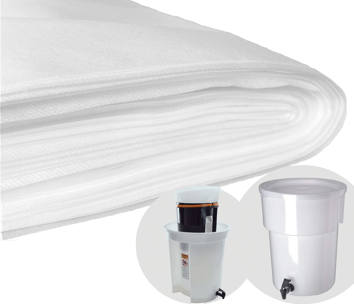 50 Pack) Commercial Cold Brew Coffee Filters, 20" x 20" For 5-Gallon Commercial Model Cold Brew Coffee Makers and Systems (50 Count)