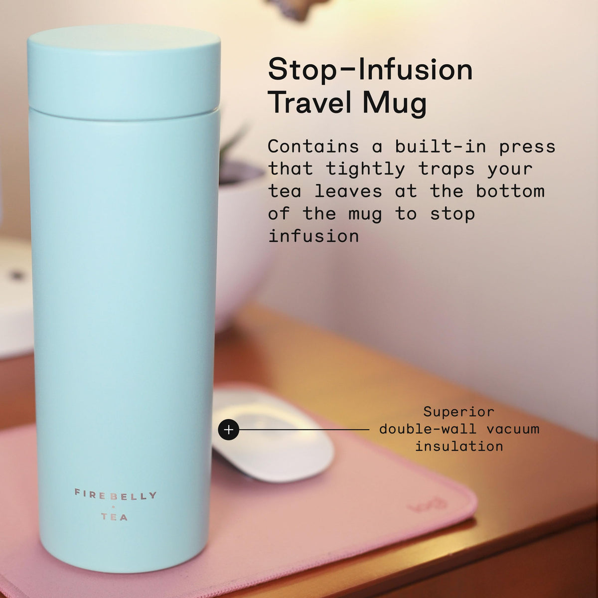 Travel Tea Infuser Mug with Strainer