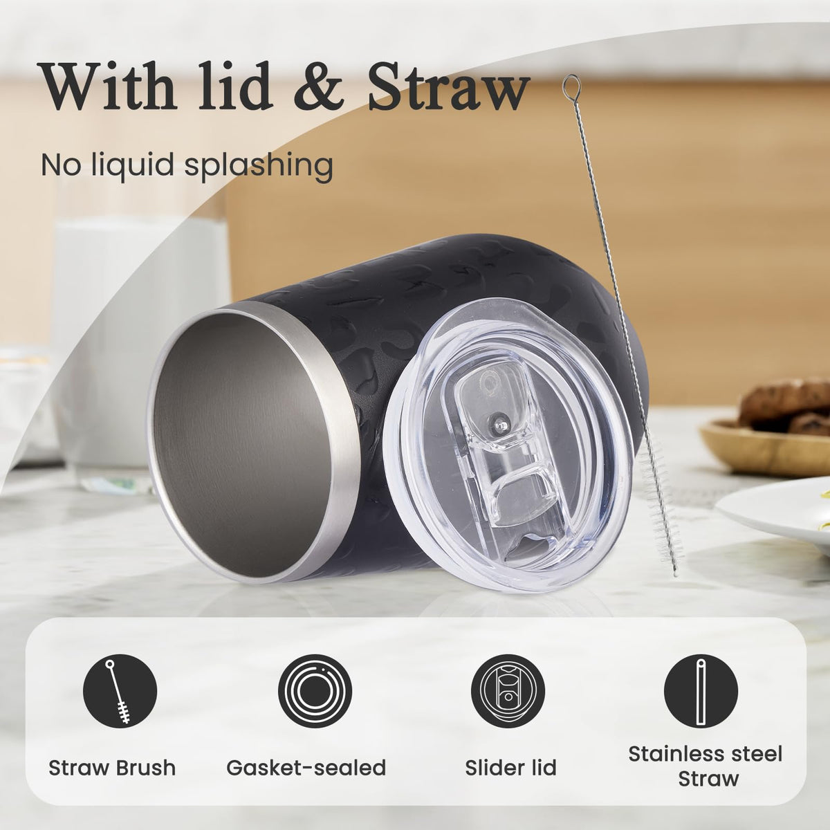 12oz Insulated Wine Tumbler Set of 8