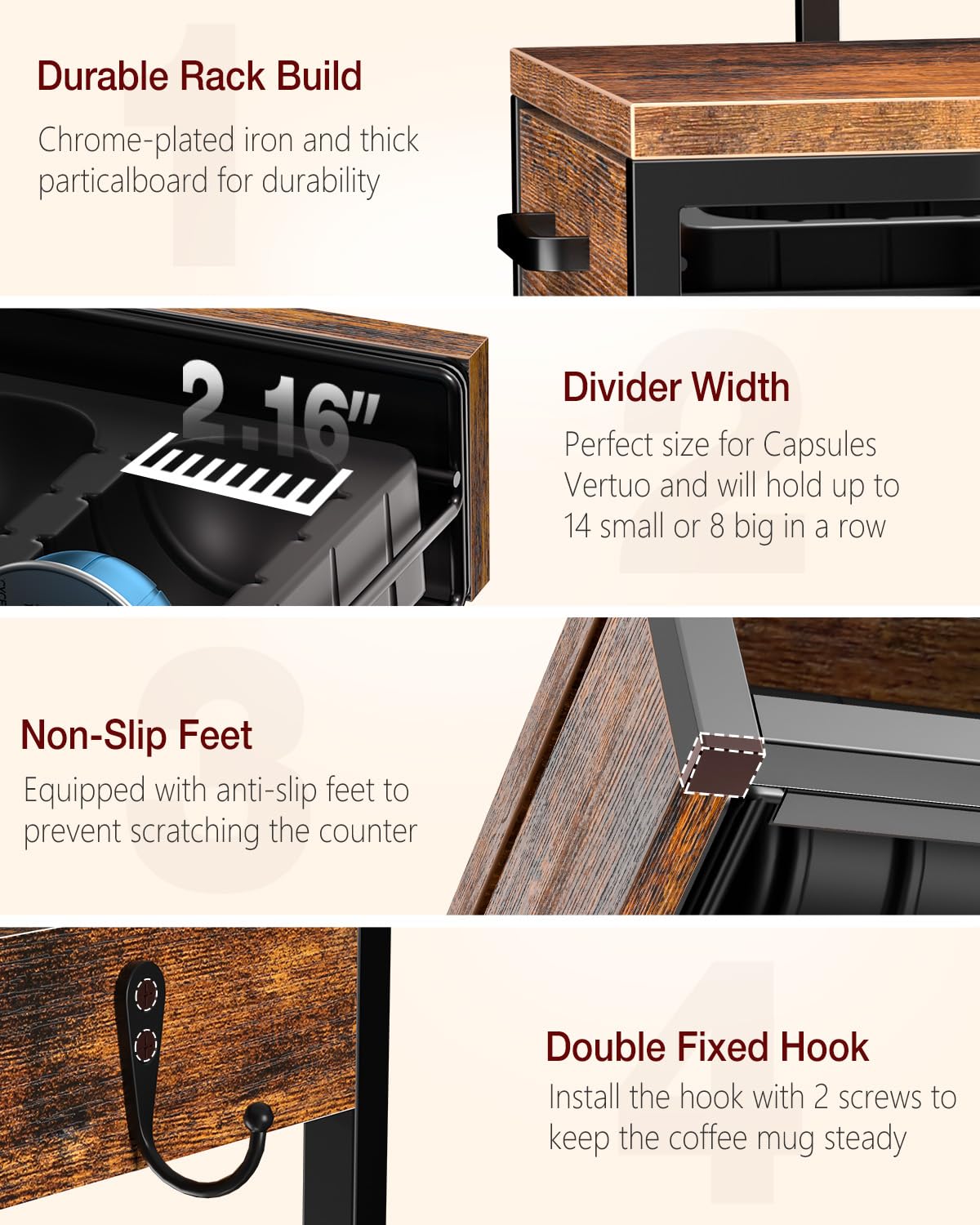 Coffee Pod Holder Compatible with Nespresso