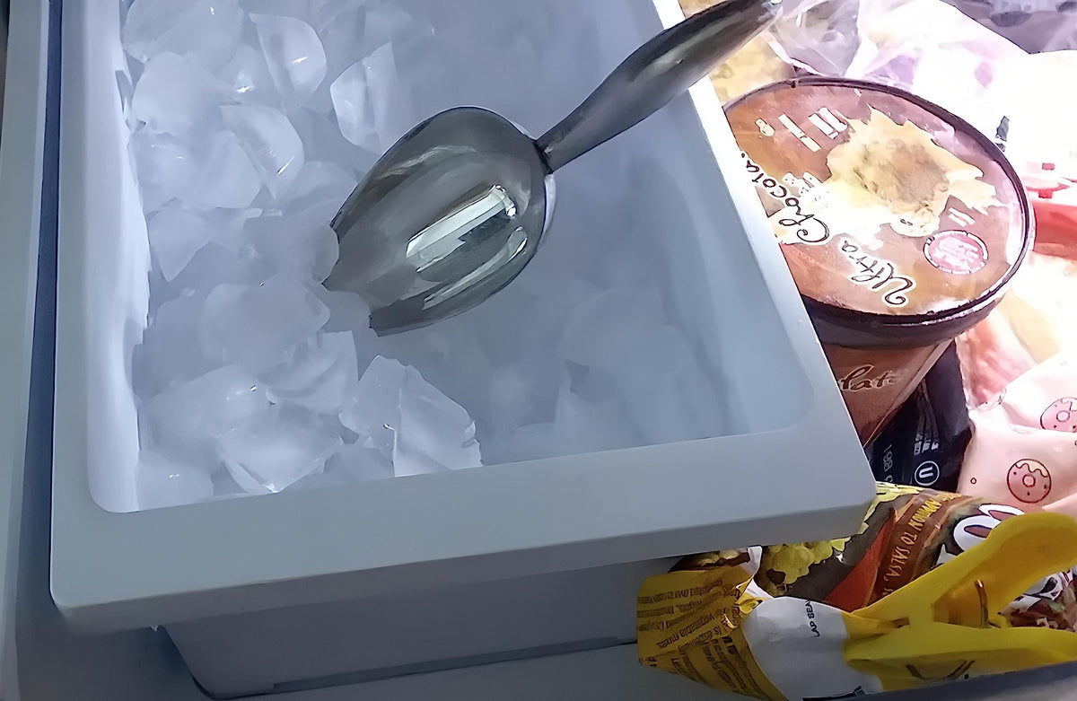 Ice Cube Scoop for Freezer Stainless Steel Ice Scoops Shovel for Ice Maker Coffee Bean Food Candy Flour Popcorn