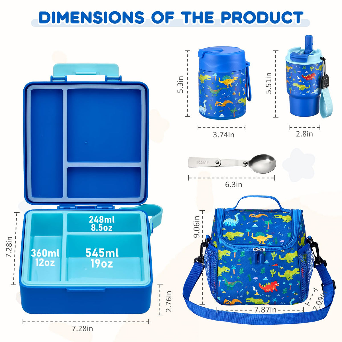 Lunch Box Set with Bento Box Container
