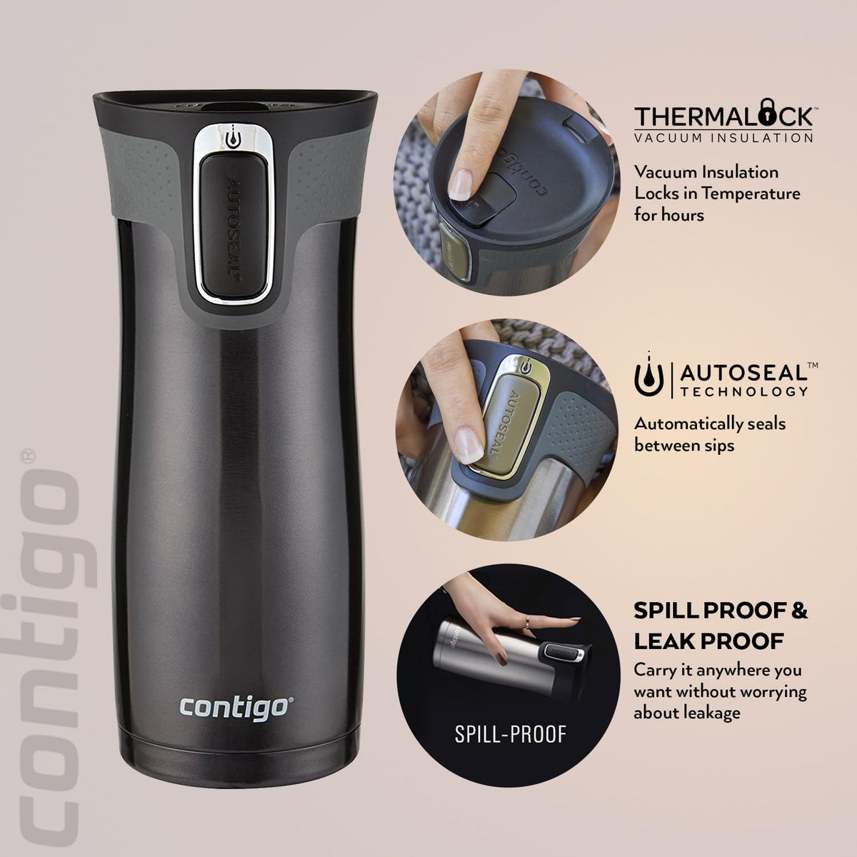 West Loop Autoseal Travel Mug
