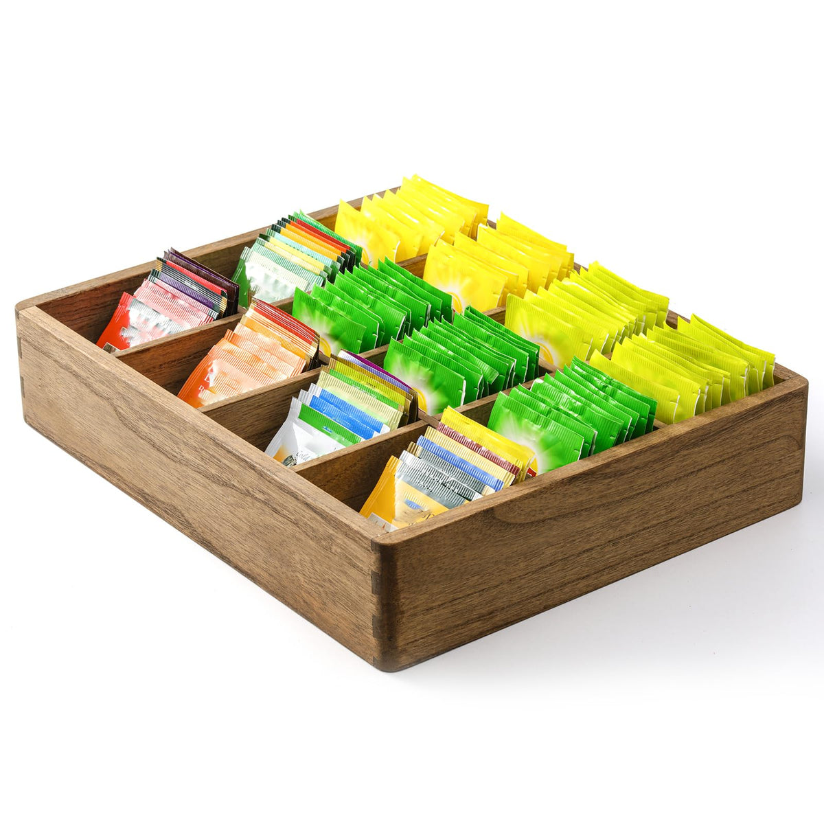 Wooden Tea Bag Organizer for Drawer (12 Count)