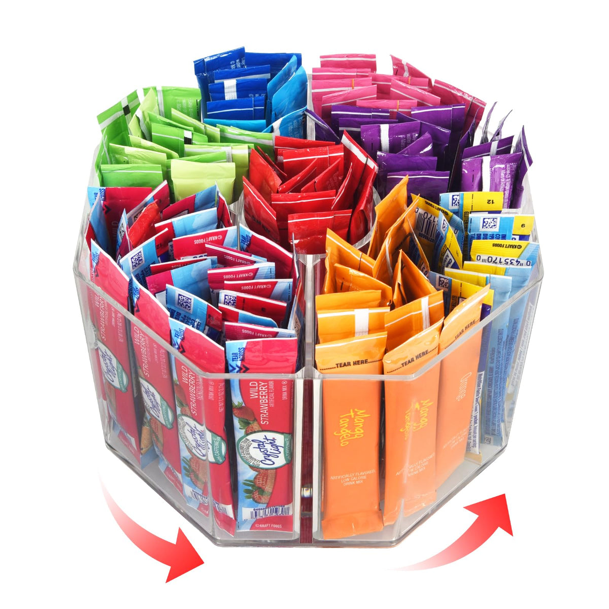 Drink Packet Organizer For Powdered Drink Mix