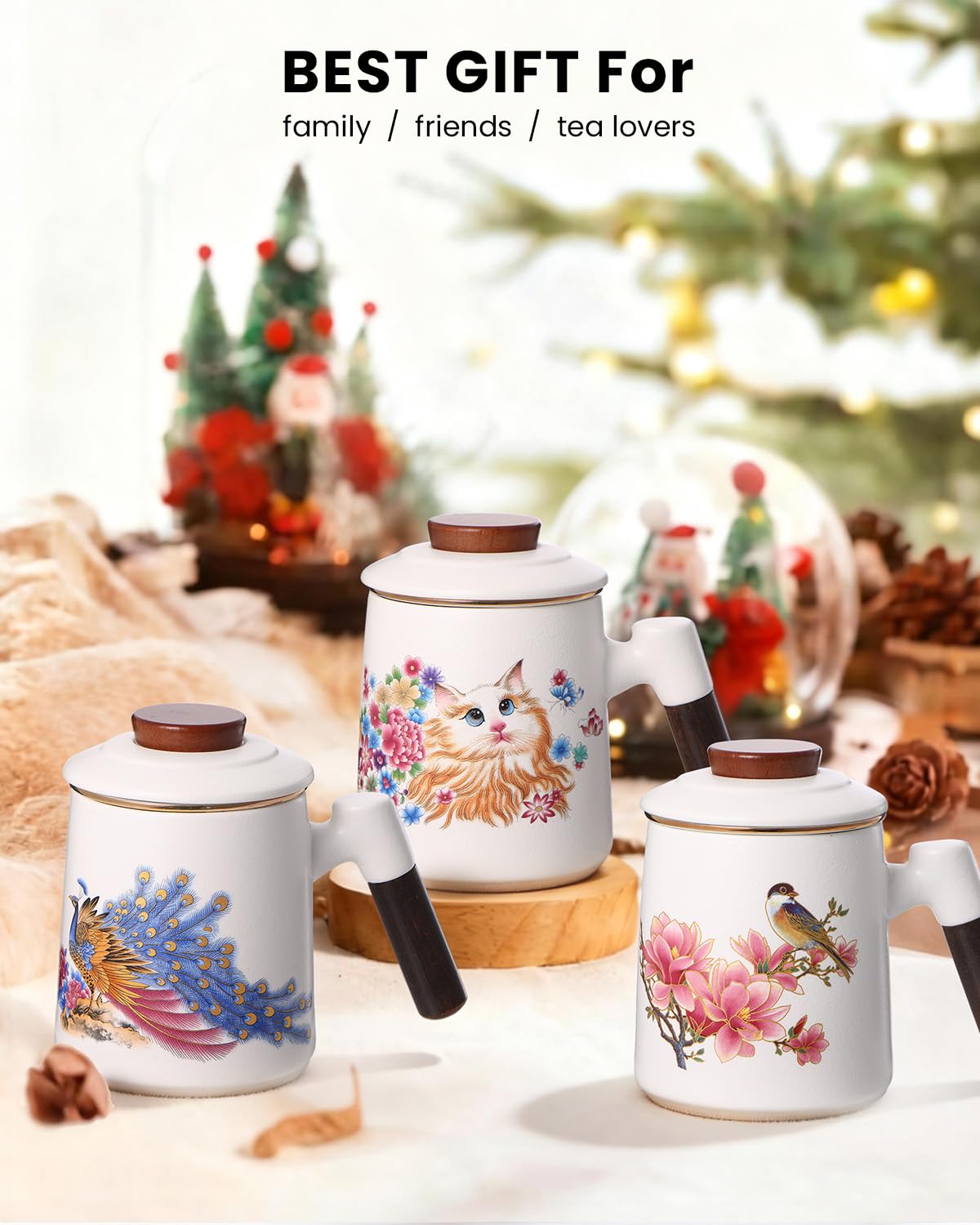 Ceramic Tea Infuser Cup with Lid
