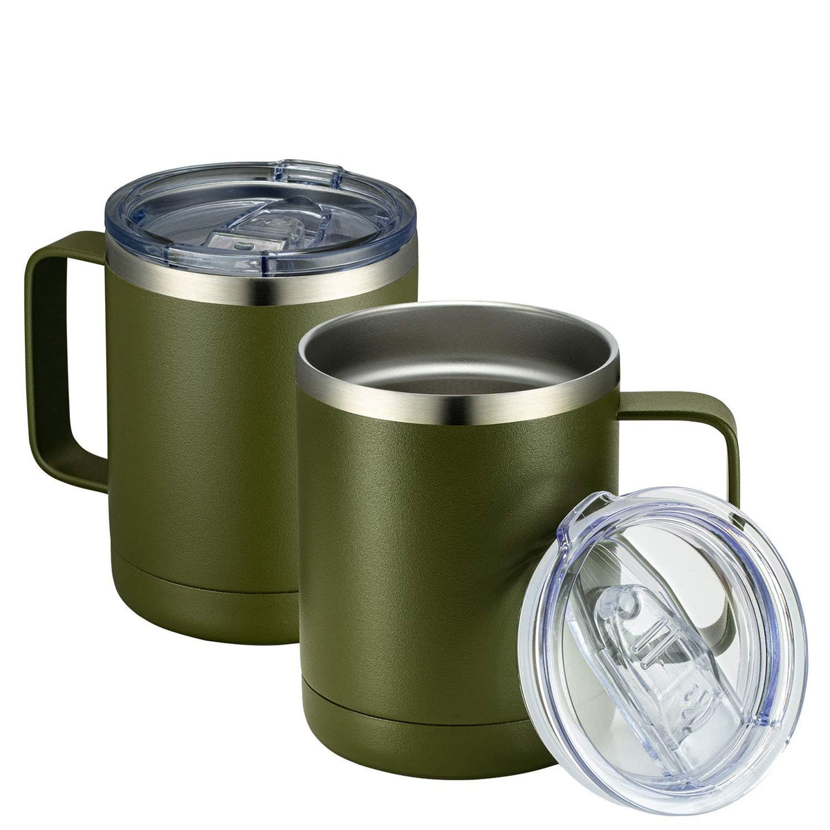 12oz Coffee Mug With Handle 2 Pack Bulk (2 Count)