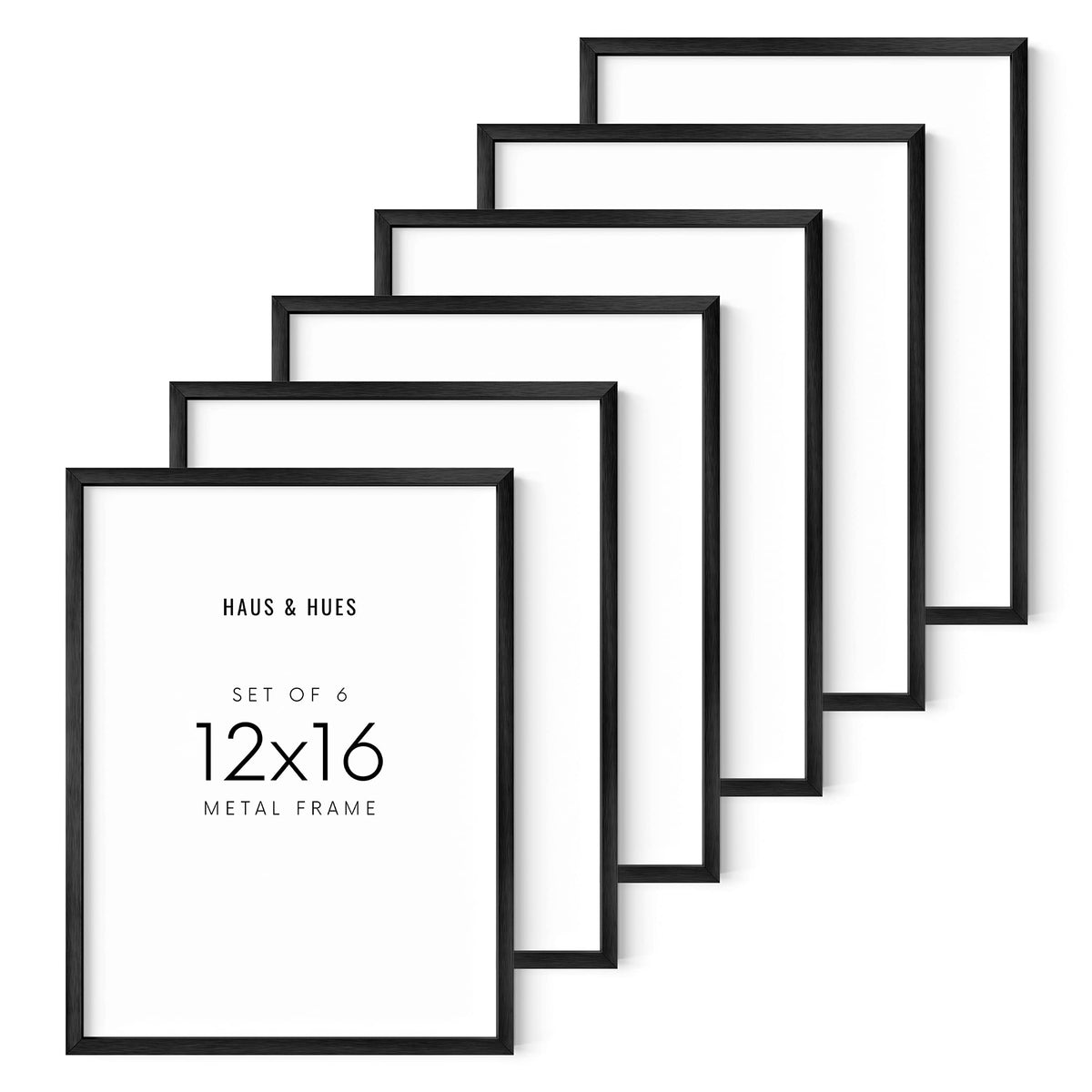 12x16 Black Metal Picture Frames (6 Count)