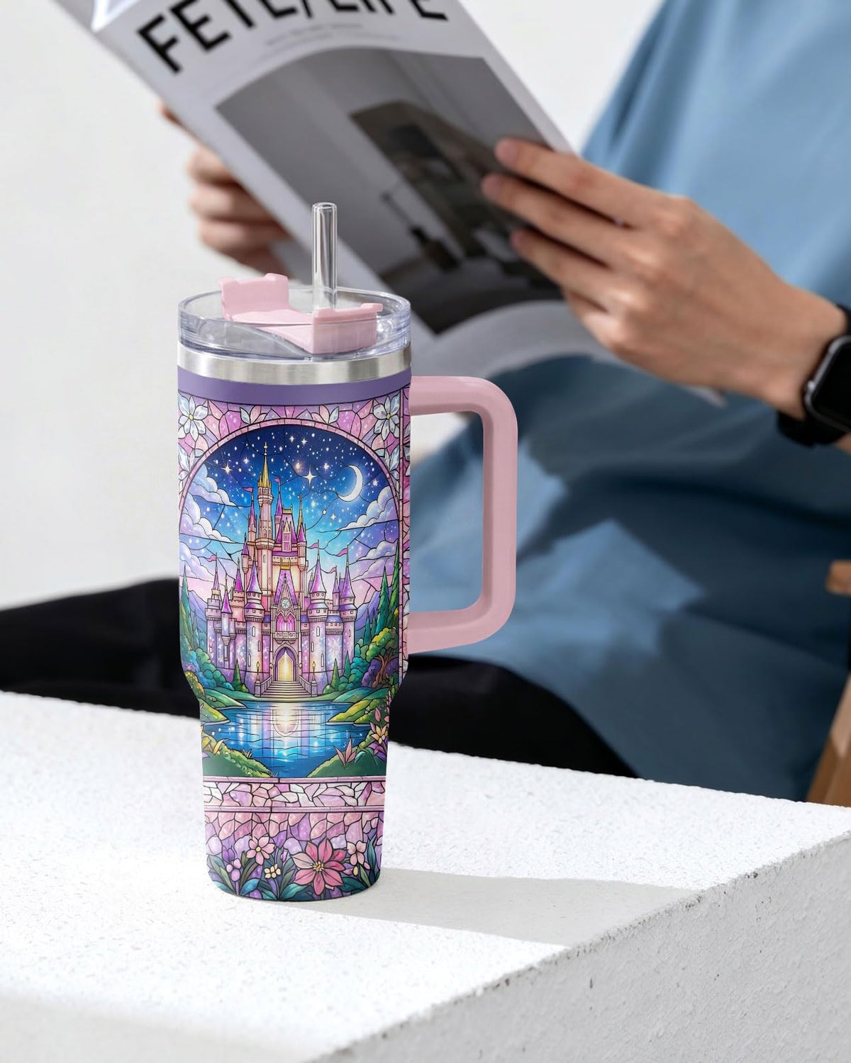 Princess Magical Fairy 40 oz Tumbler with Handle