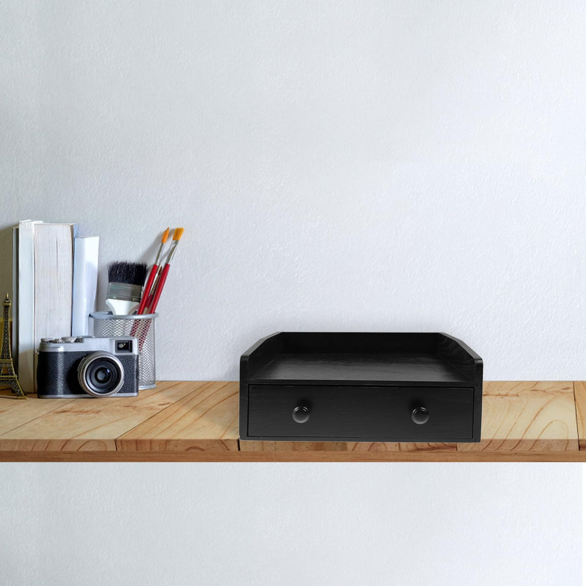 Wooden Coffee Pod Holder Drawer Storage Box with Multifunctional Design and Large Capacity