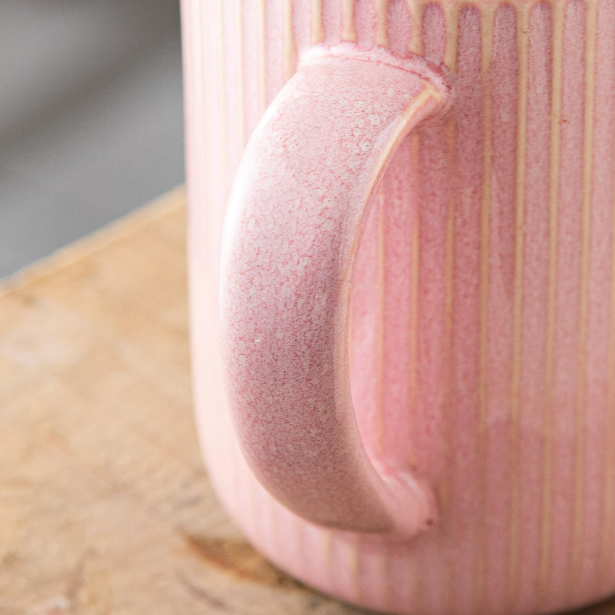 15.5oz 470ml Flambe Pink Ceramics Teacups with Infuser and Lid
