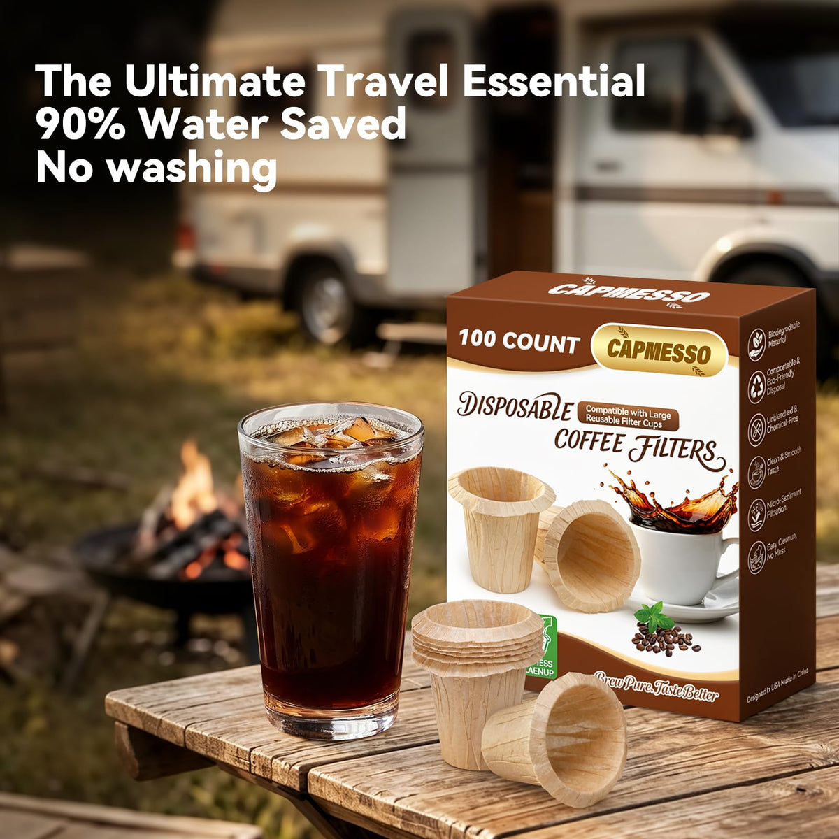 Disposable Coffee Filters 2.1"H (100 Count)