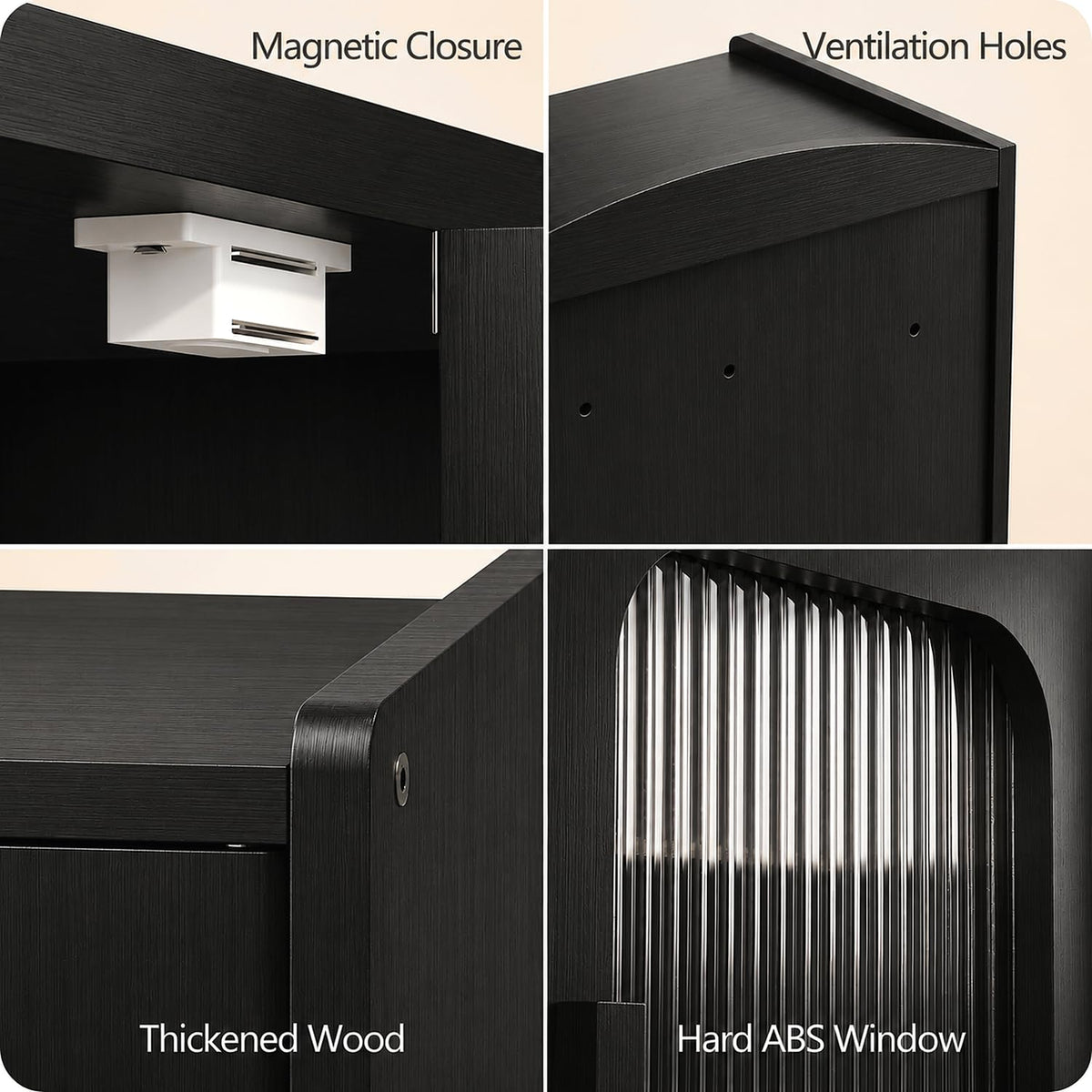 Premium Solid Wood Bread Box for Kitchen Countertop
