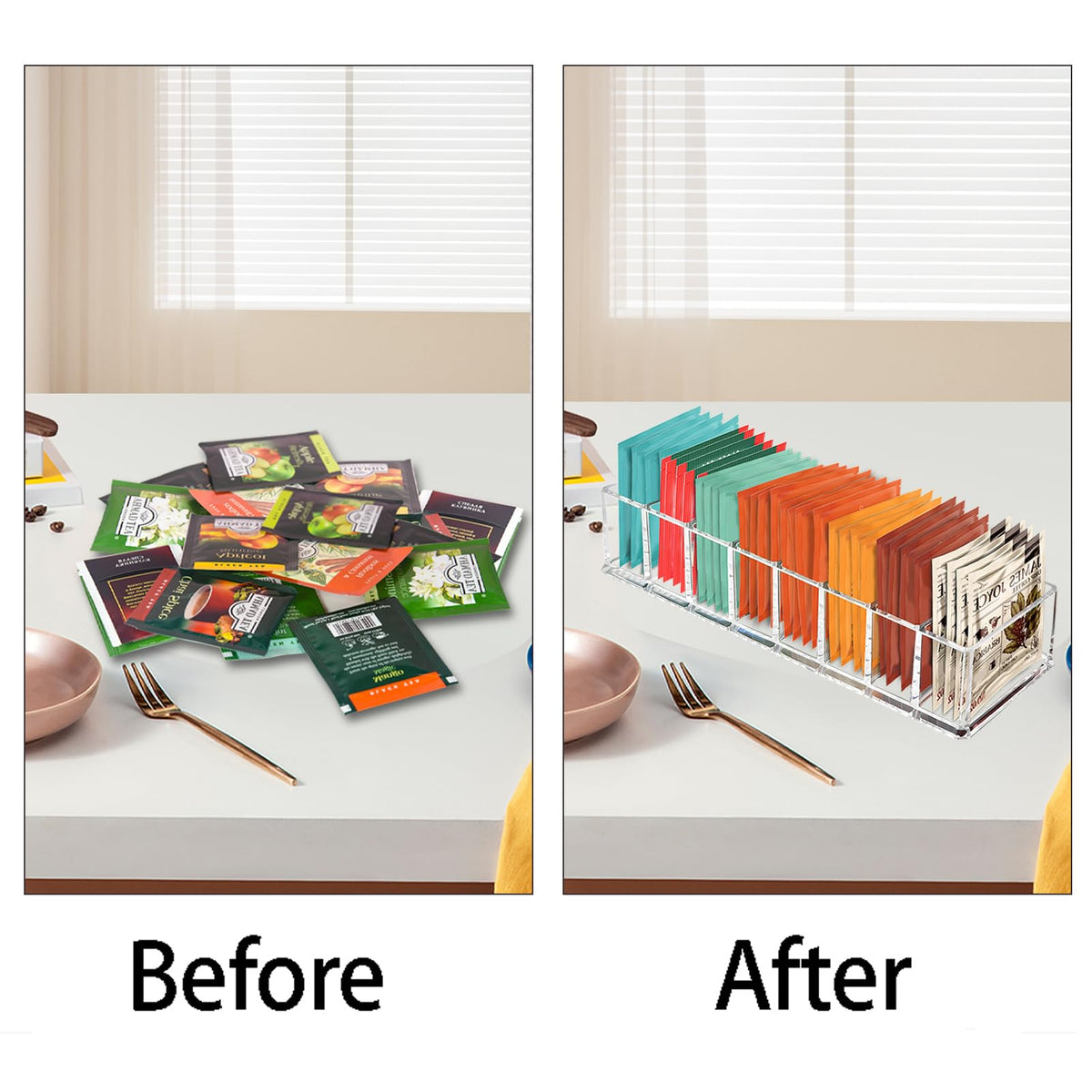 Tea Bag Organizer (8 Compartments)