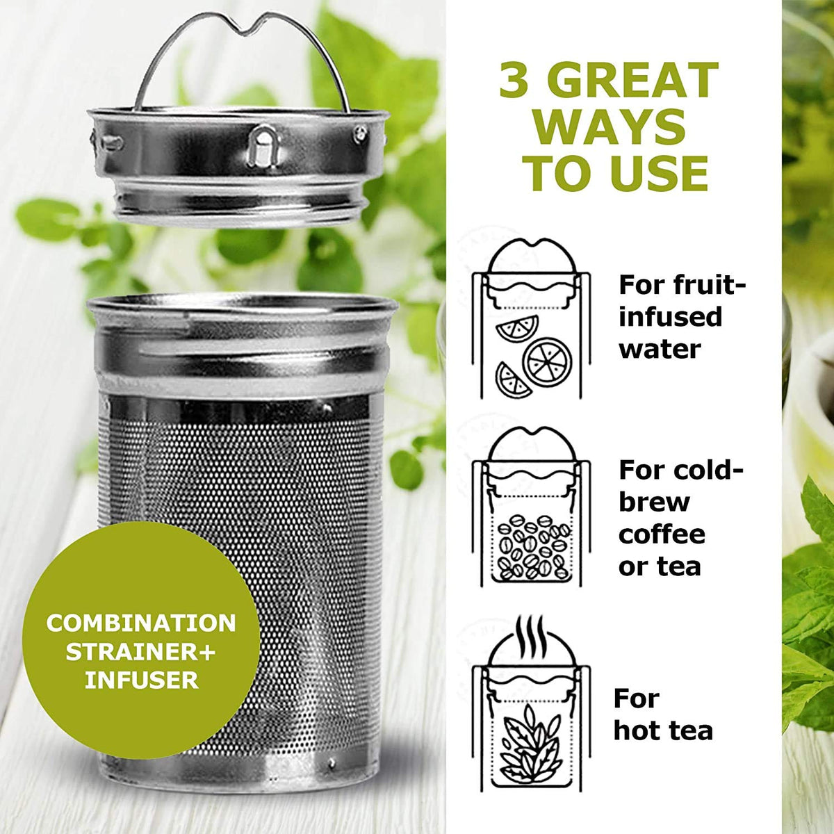Tea Bottle Bamboo Tumbler with Infuser BPA Free Double Wall Glass Travel Tea Mug with Stainless Steel Filter
