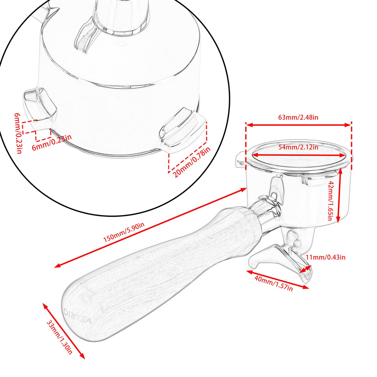 54mm Portafilter Compatible with Breville RM