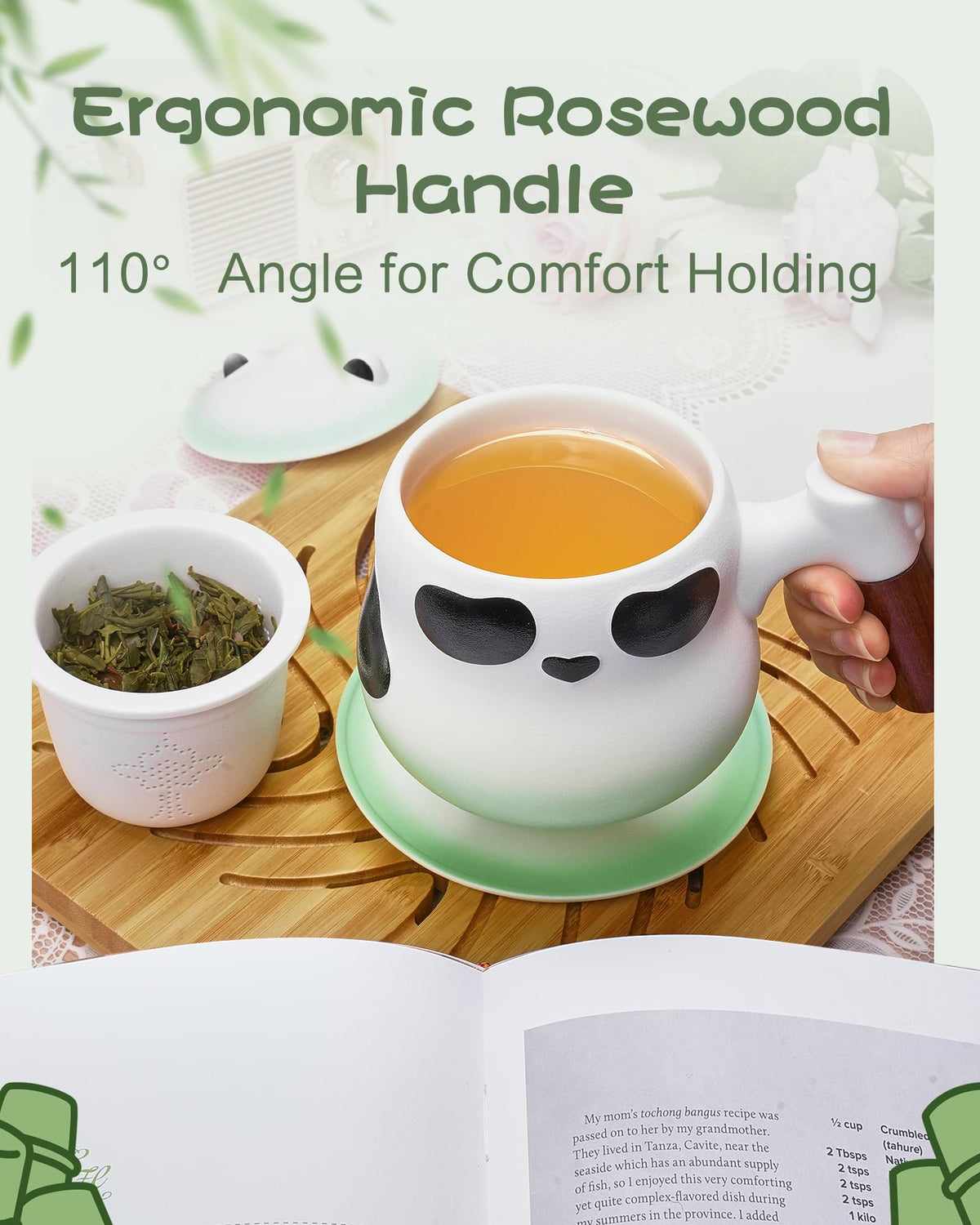 Tea Cup with Infuser and Lid for Loose Leaf Tea Steeper