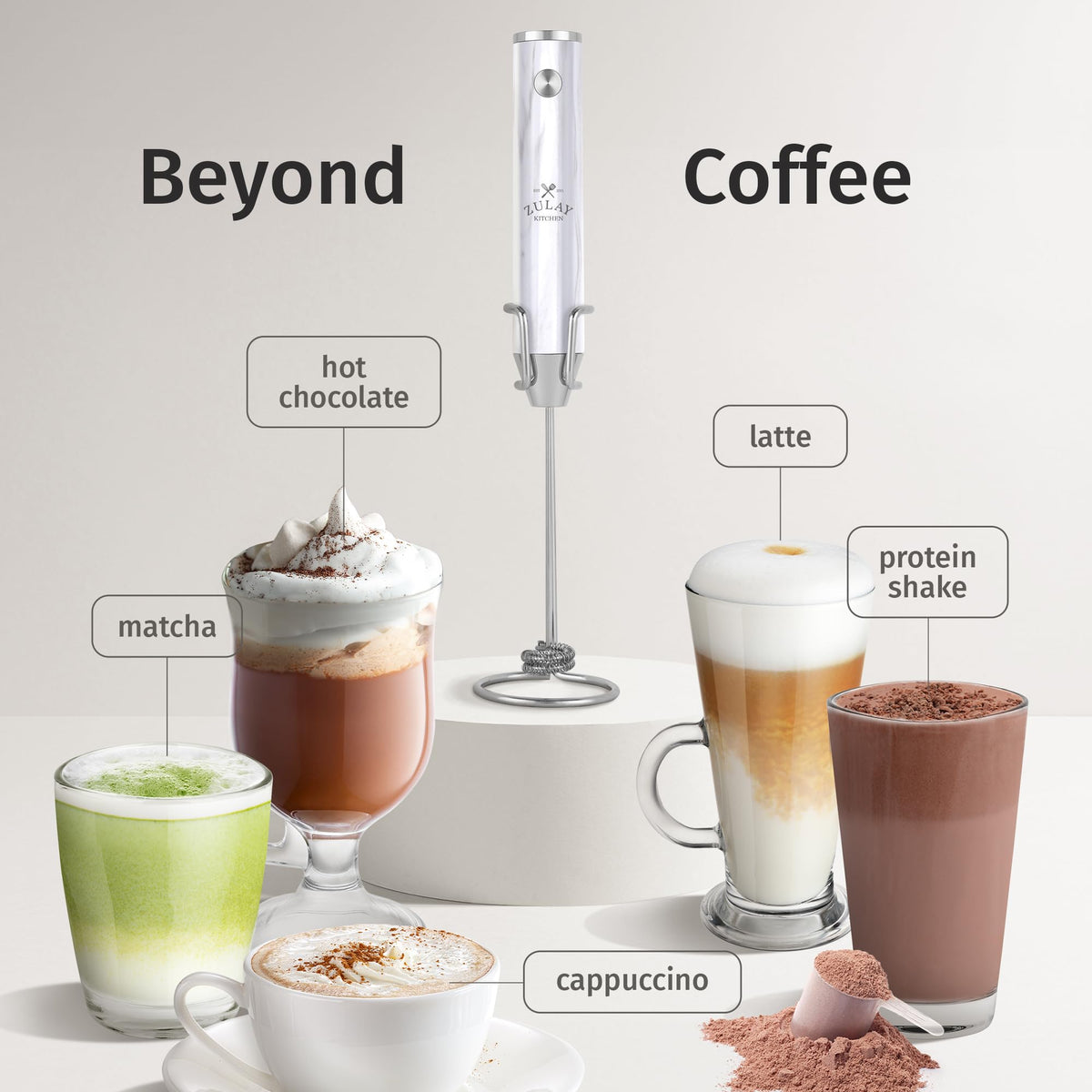 Rechargeable Milk Frother Handheld