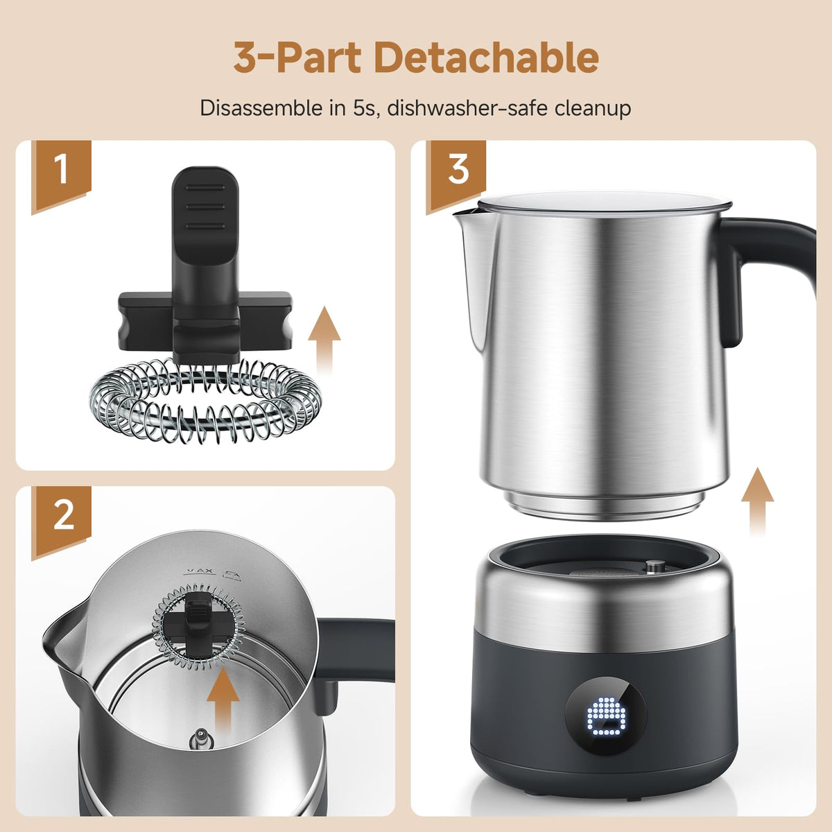 Electric Milk Frother and Steamer