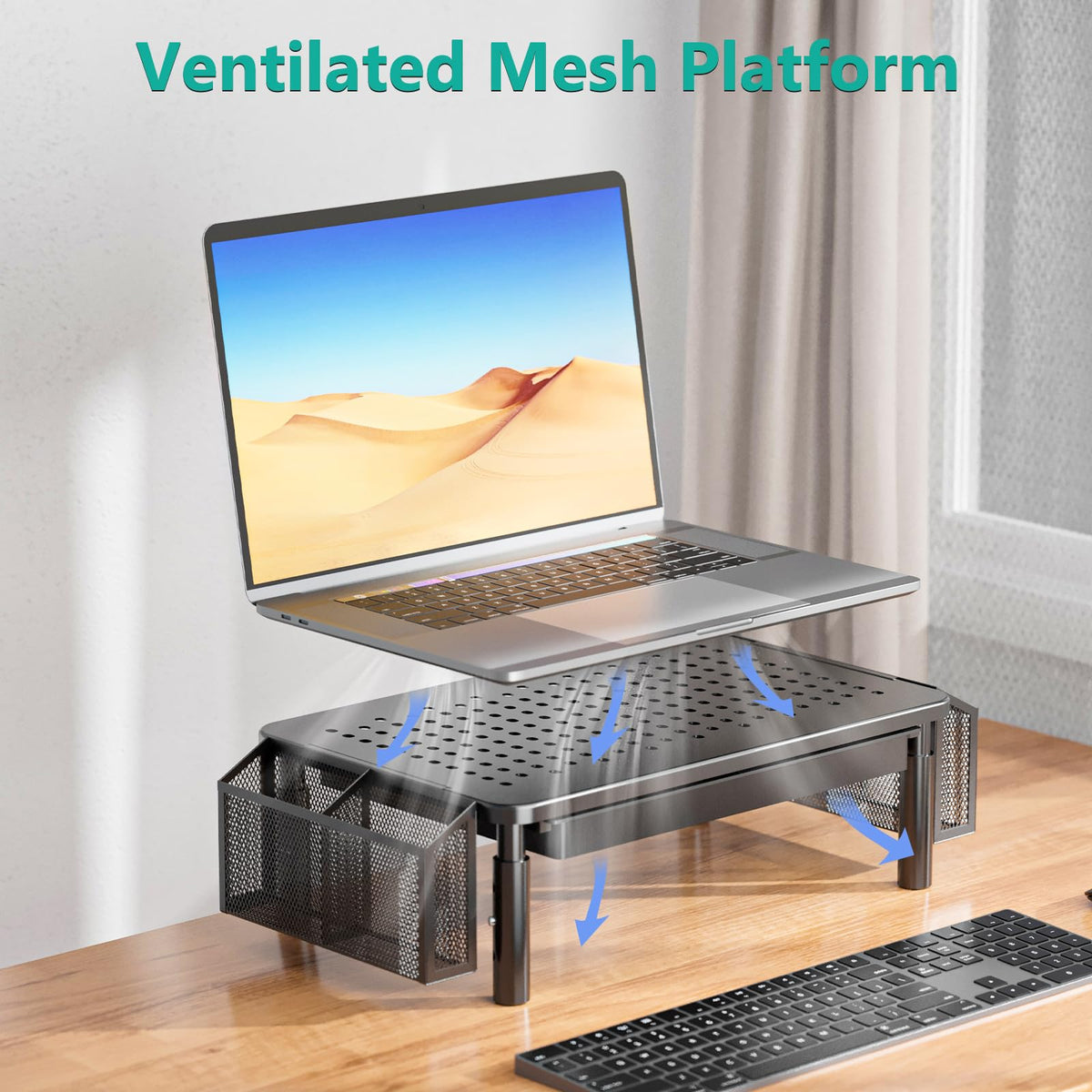 Computer Monitor Stand with Storage