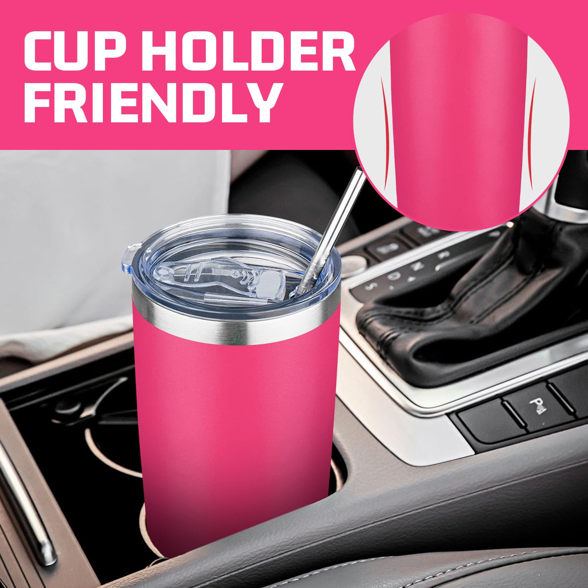 20 oz Tumbler with Lids and Straws (4 Count)