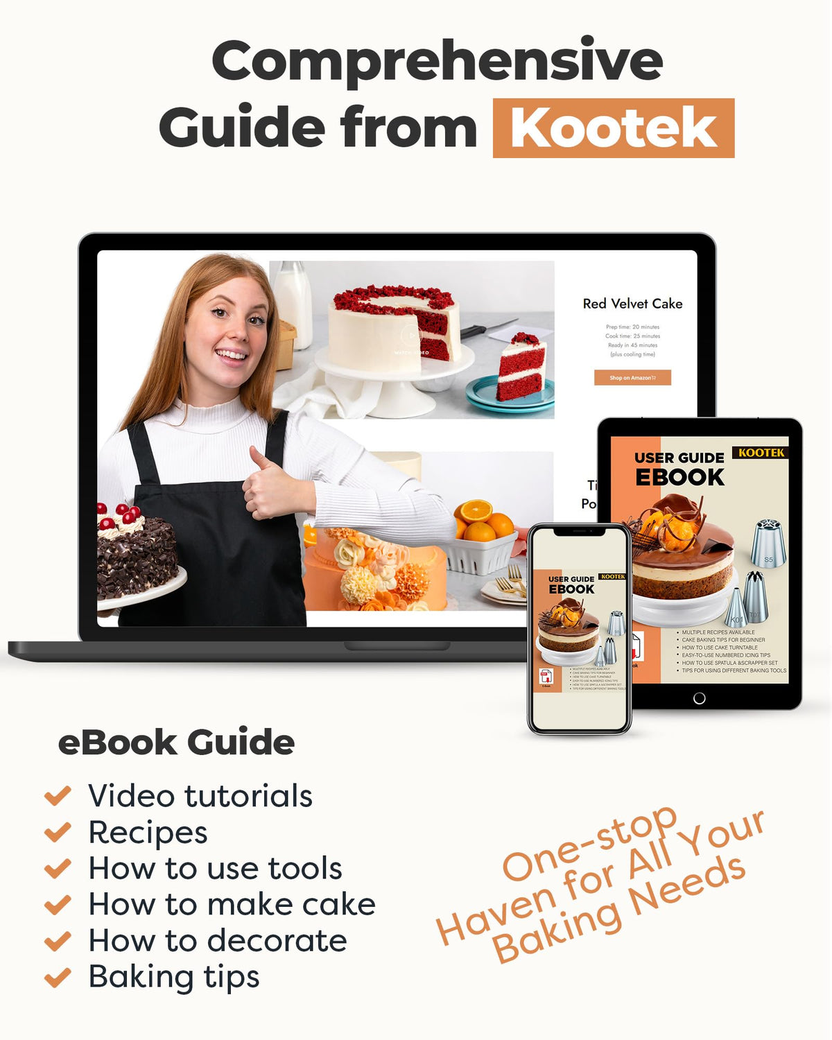 Cake Decorating Kit with Turntable Baking Supplies for Beginner Pros