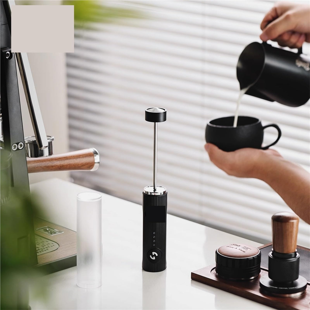Homogenizer Ultrasonic Homogenizer Coffee Frother 2 Speeds Electric Milk Blender Foam Maker with Handle Egg Beater Kitchen Tools