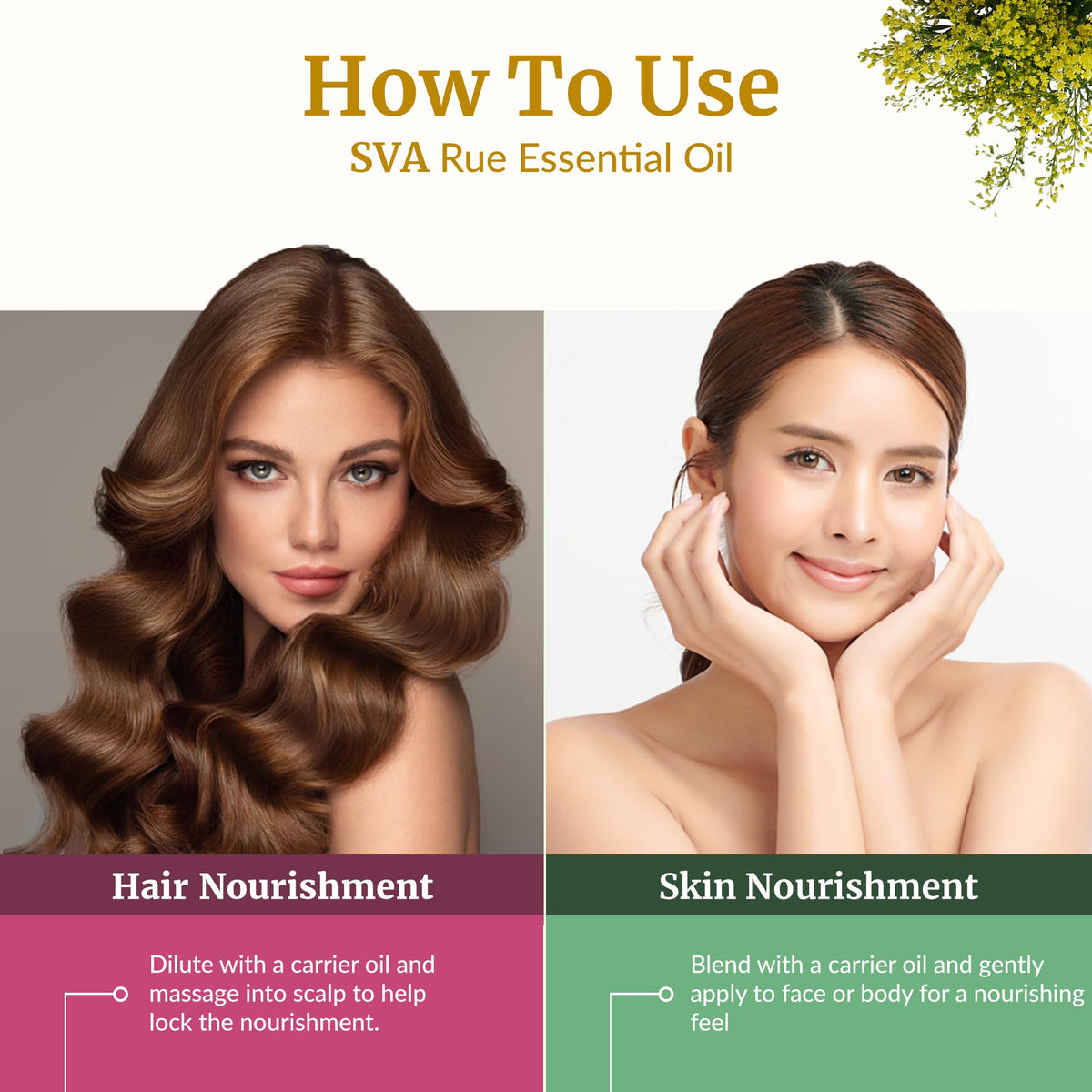 SVA Rue Essential Oil in Glass Bottle