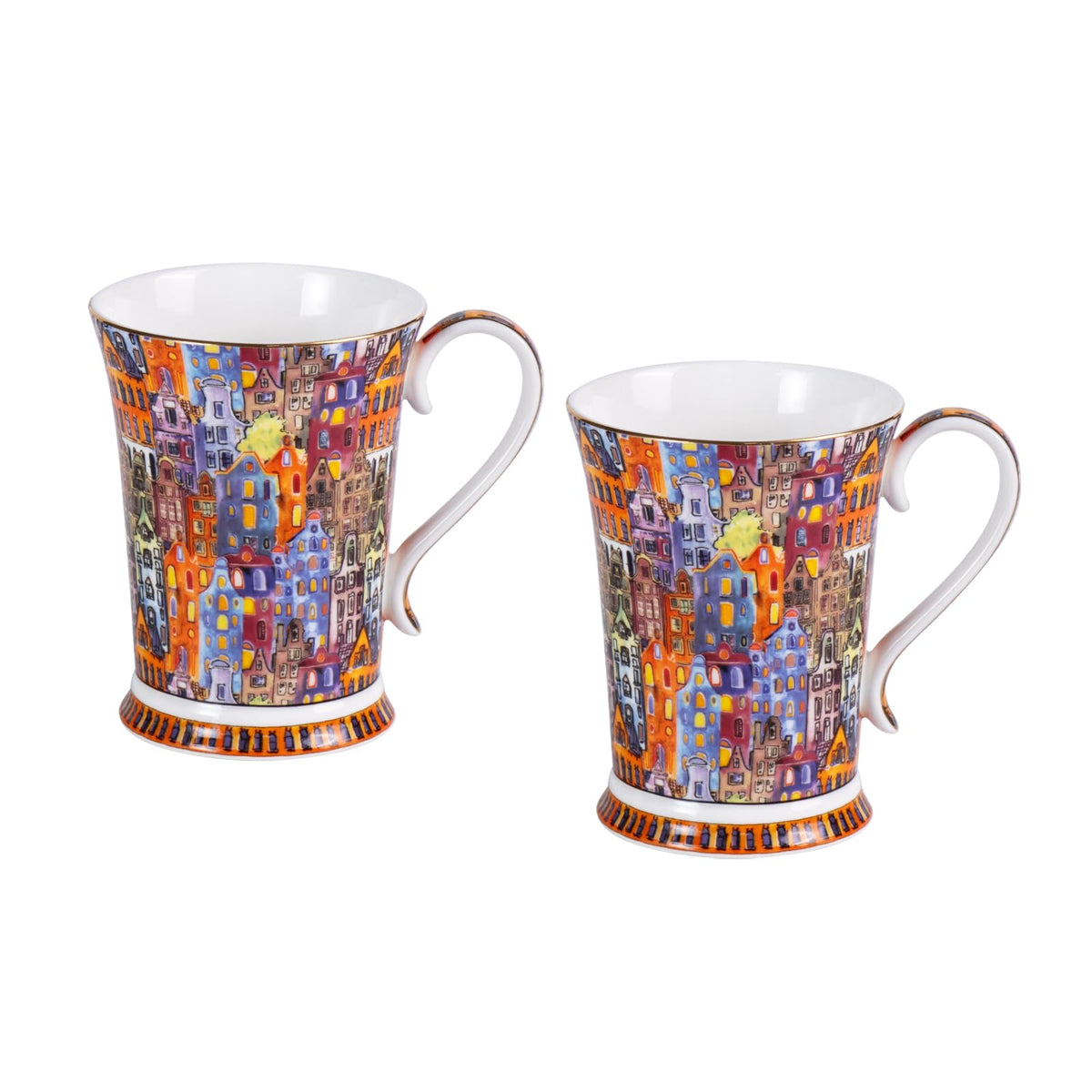 Bone China Coffee Mugs (2 Count)