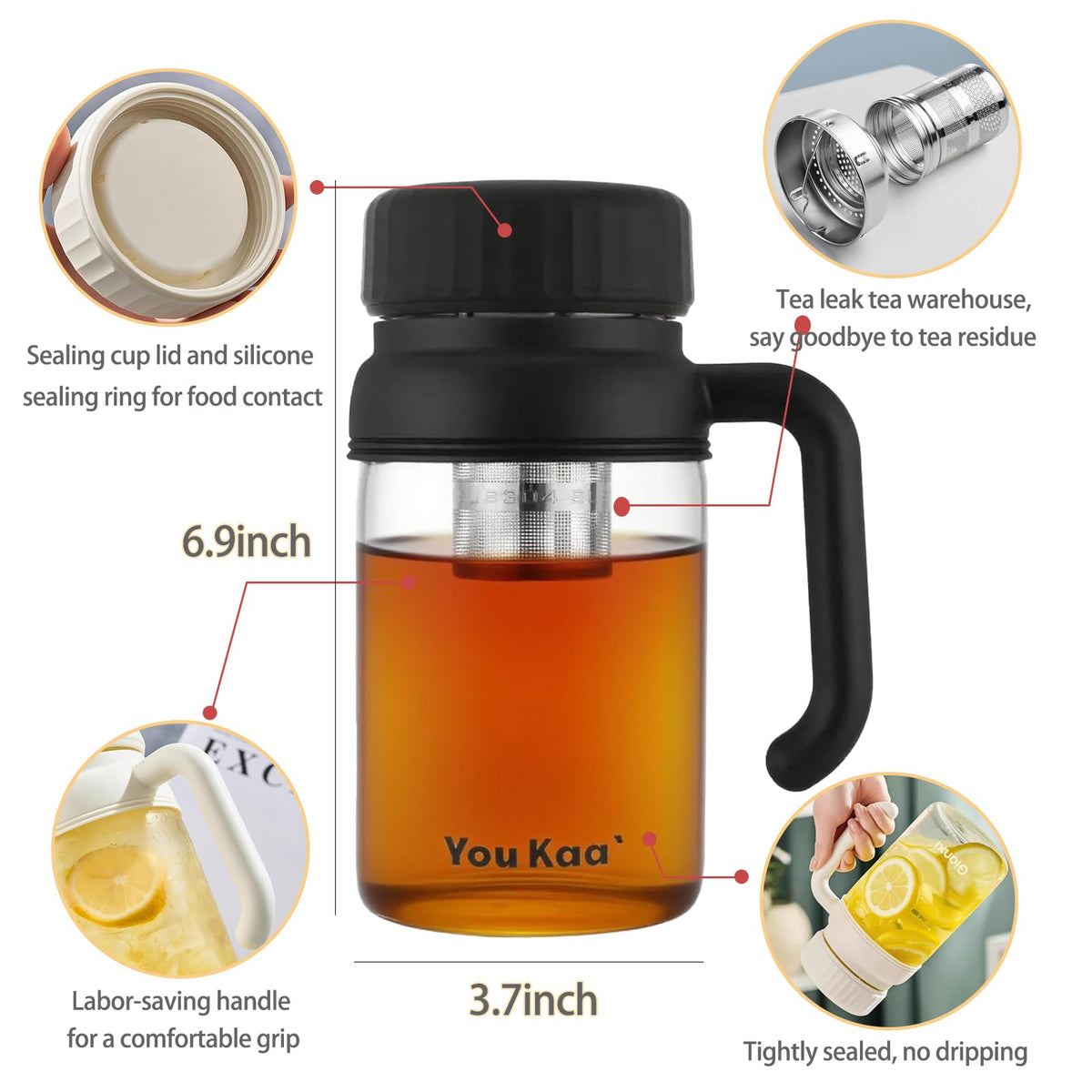32oz Glass Water Bottle