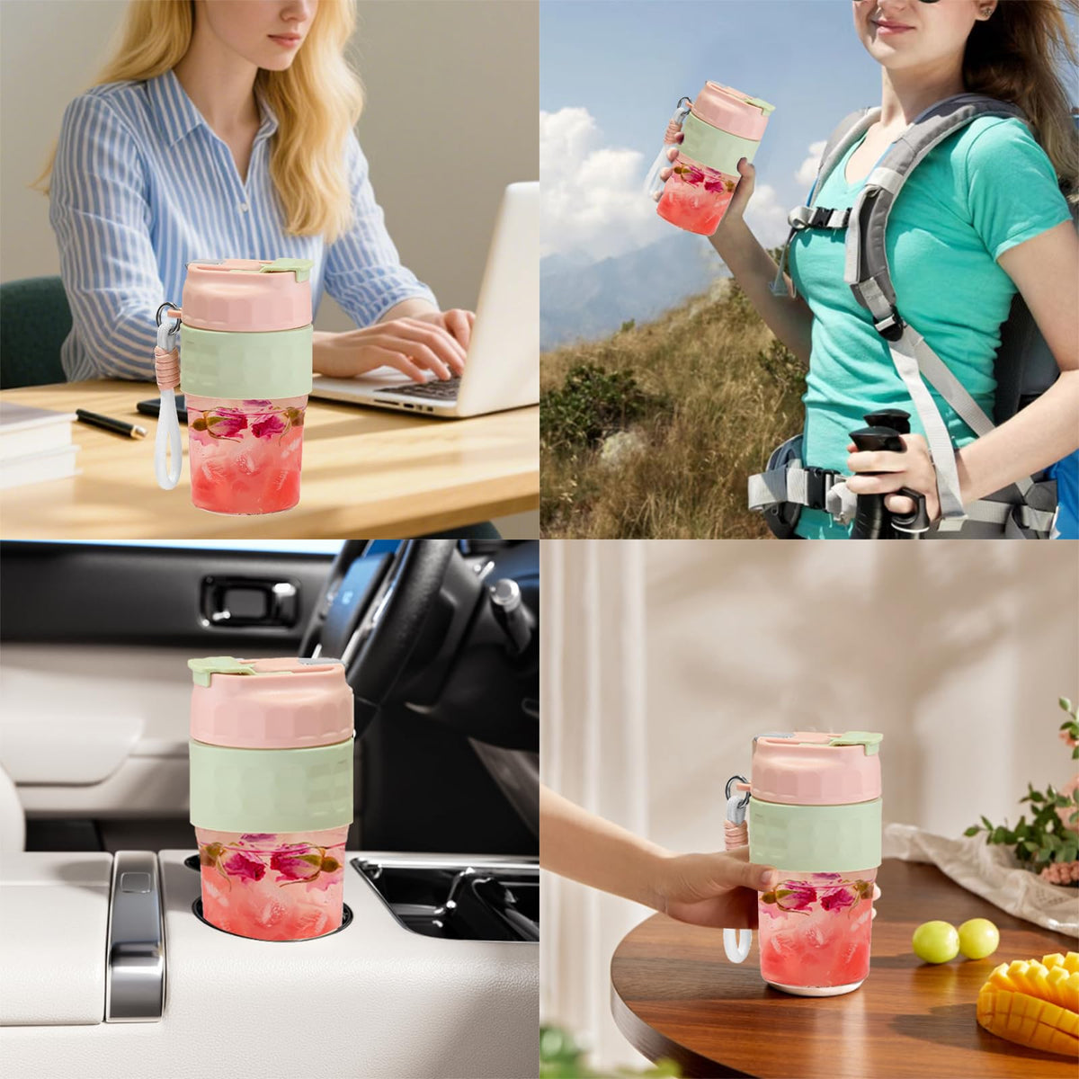 Portable Glass Bottle with Magnetic Tea Infuser