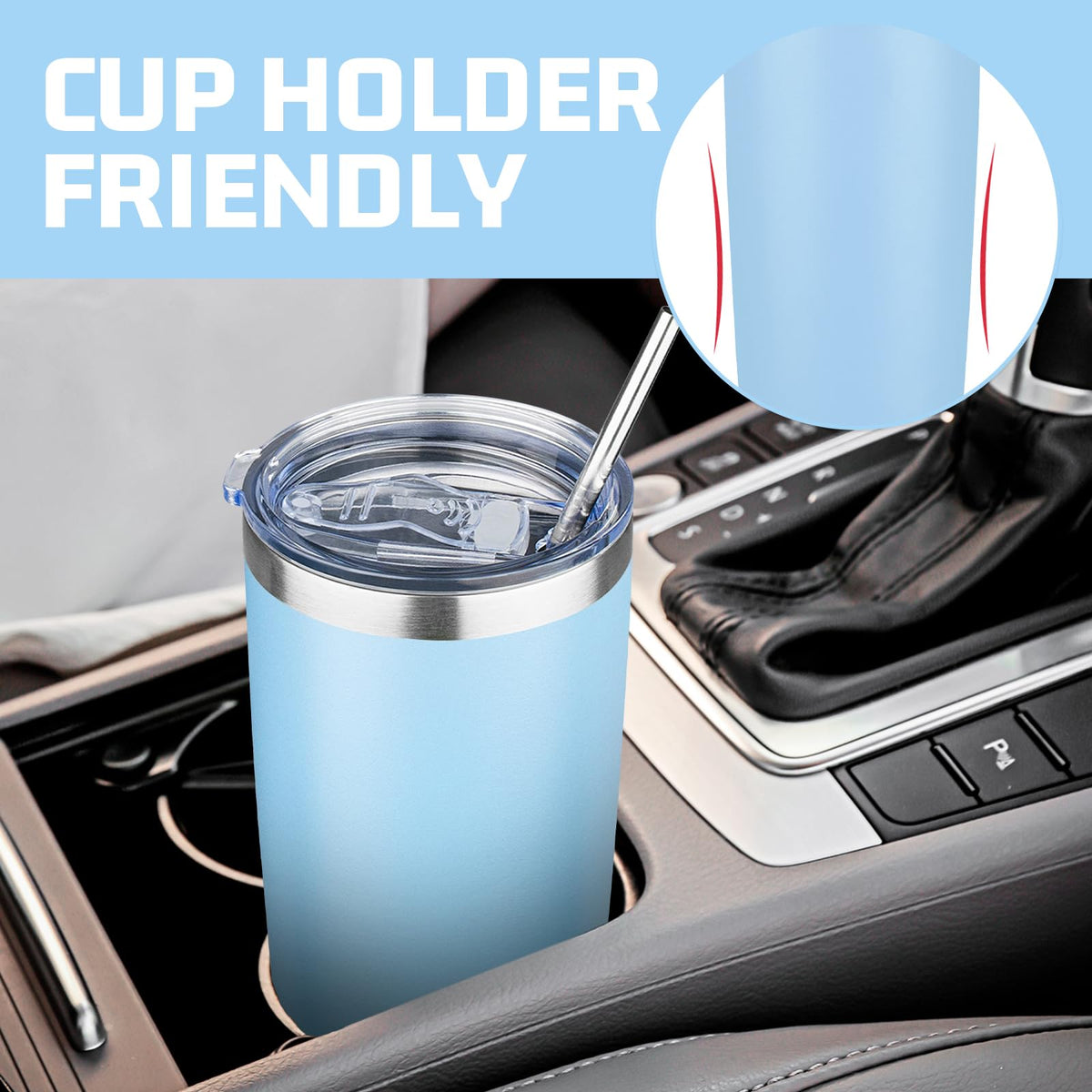 20 oz Tumbler with Lids and Straws
