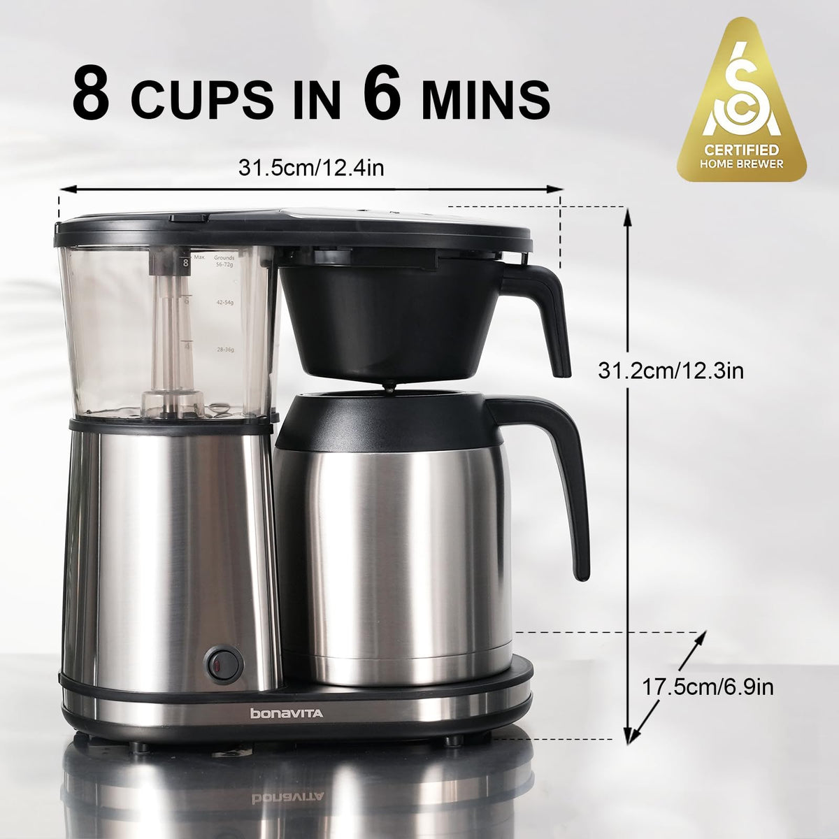 8 Cup Drip Coffee Maker Machine