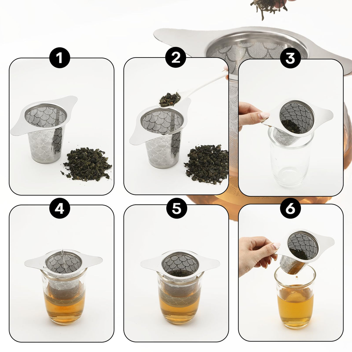 2 Tea Infuser Stainless Steel Mesh Strainer for Loose Leaf Tea (2 Count)