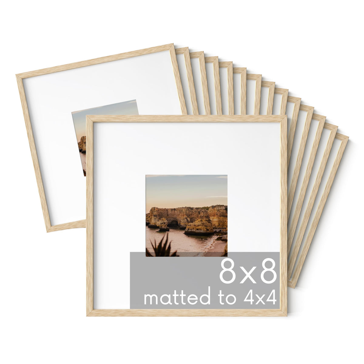 Beige Oak Wood 8x8 Picture Frames