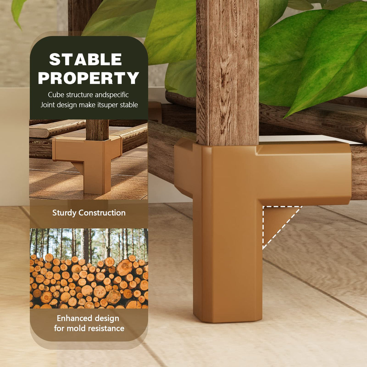 62 " Tall Plant Stand for Indoor Plants Outdoor Corner Plant Shelf