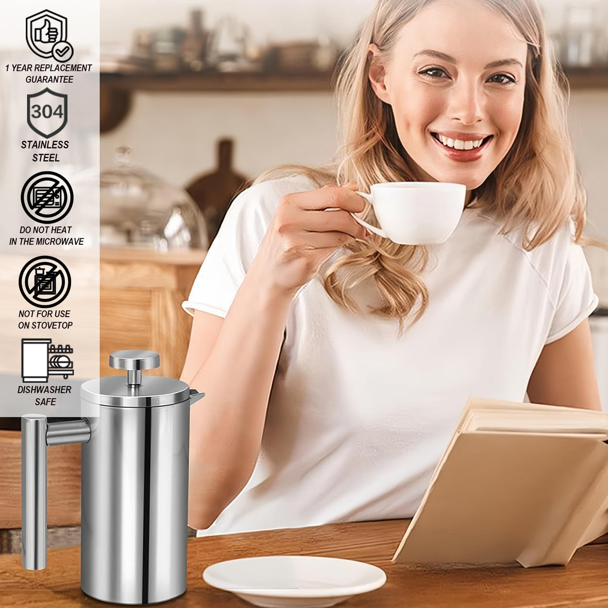 Small French Press Coffee Maker 1 Cup