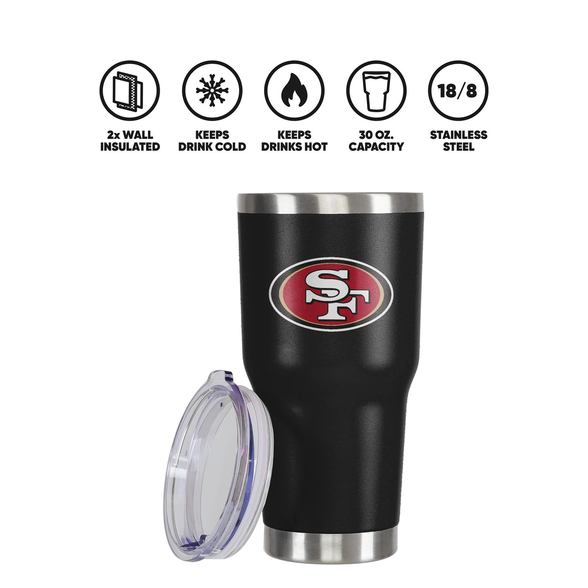 San Francisco 49ers NFL Team Logo 30 oz Tumbler