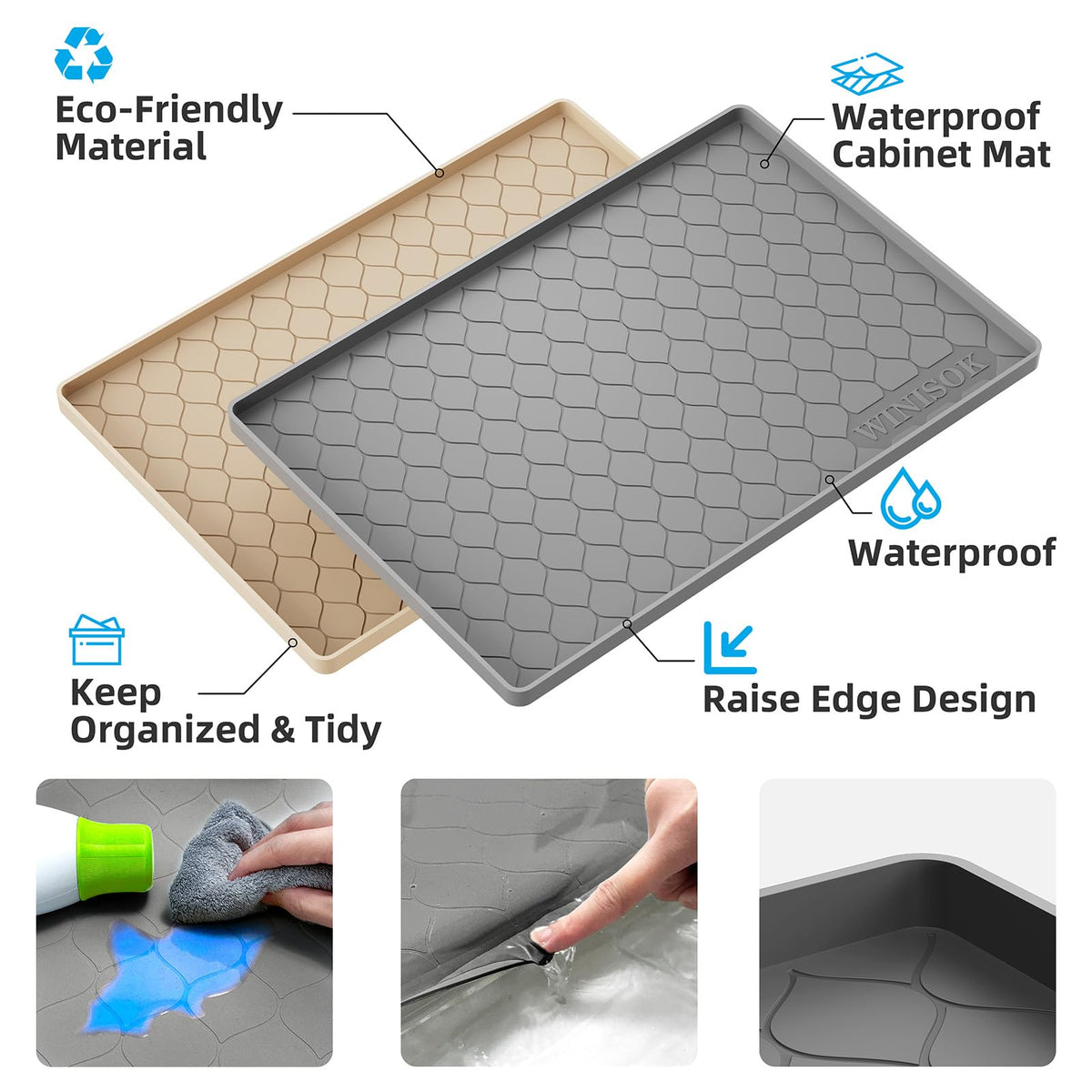 Waterproof Under Sink Mat 22" x 22"