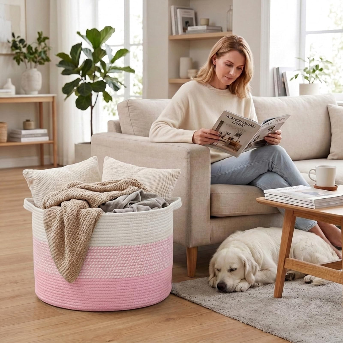 115L Extra Large Blanket Basket