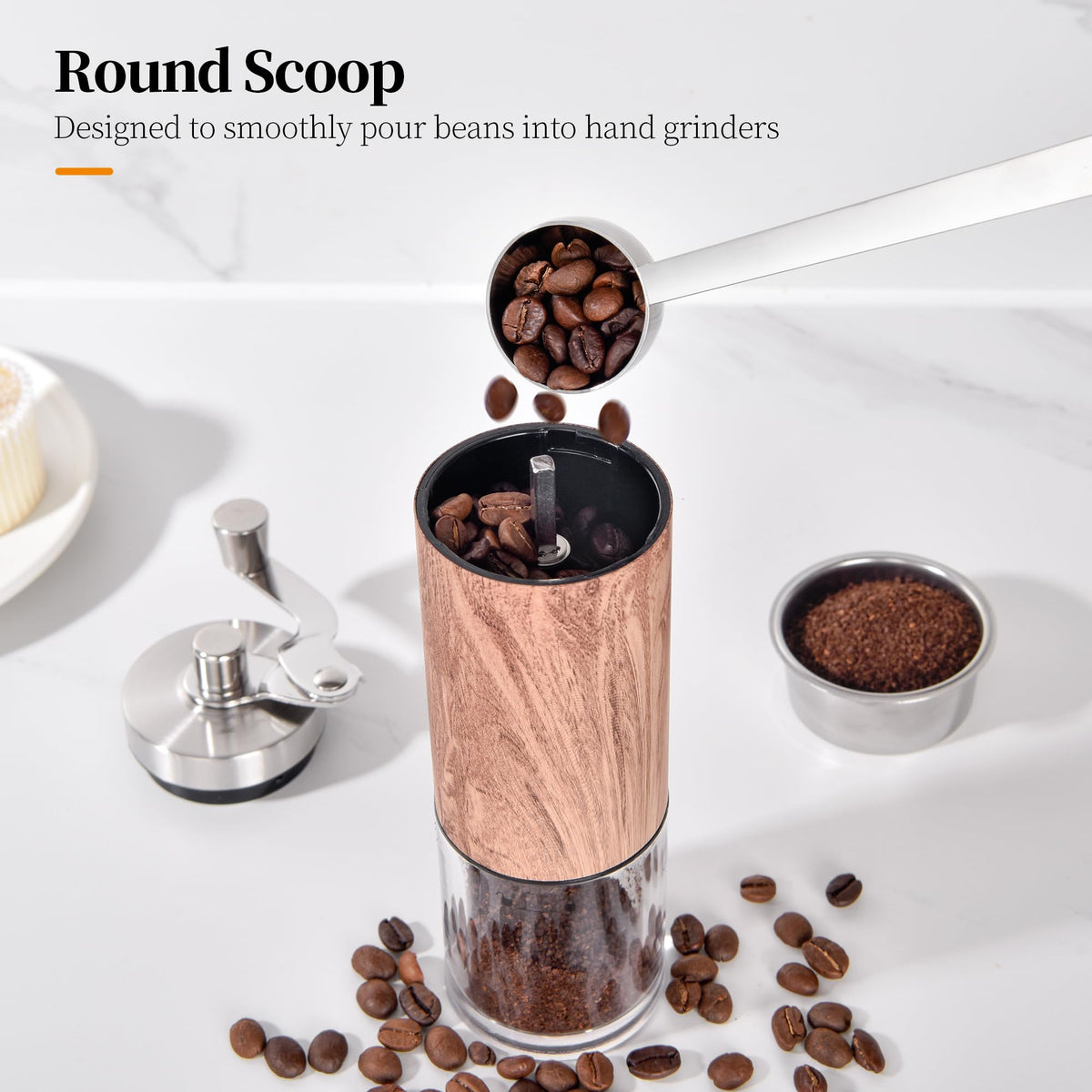 8.3in Long Handle Coffee Scoop for Ground Coffee