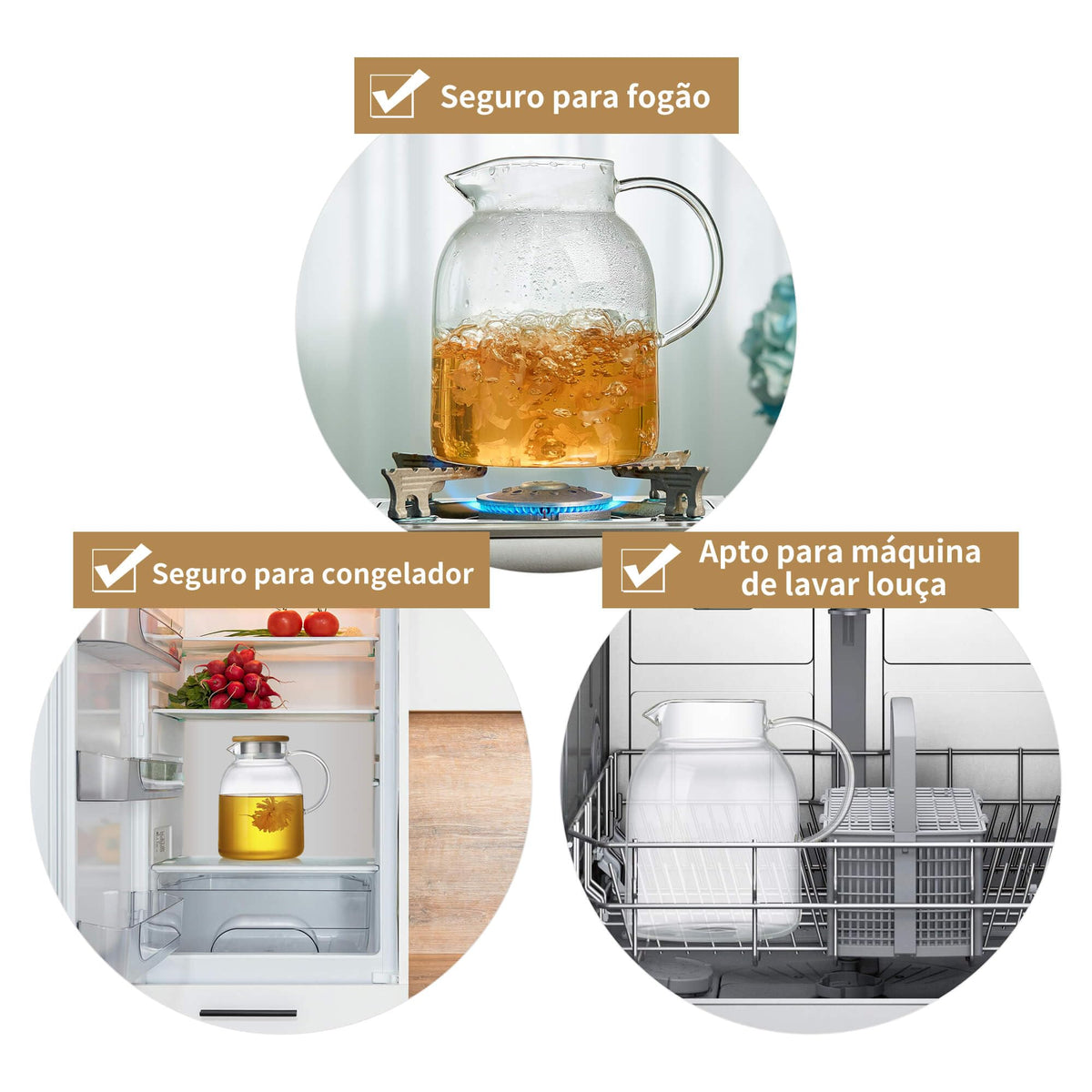 Large Glass Teapot with Infuser (68 Fl Oz)
