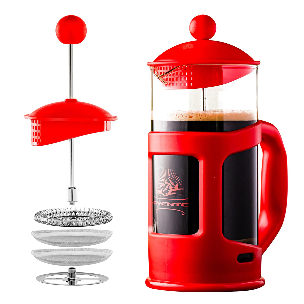 French Press Coffee Maker 34oz with 4