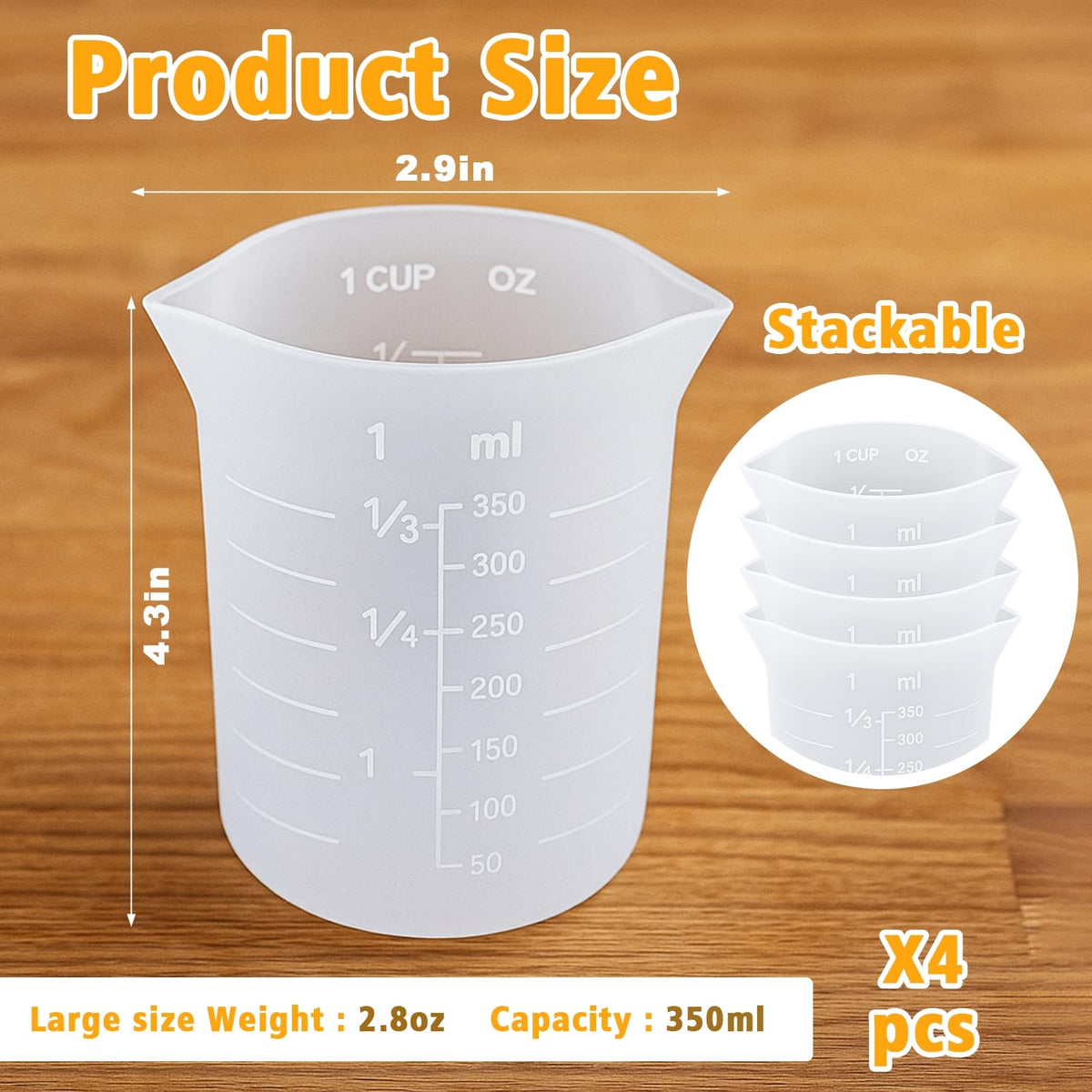 Silicone Cups for Melting Chocolate (4 Count)