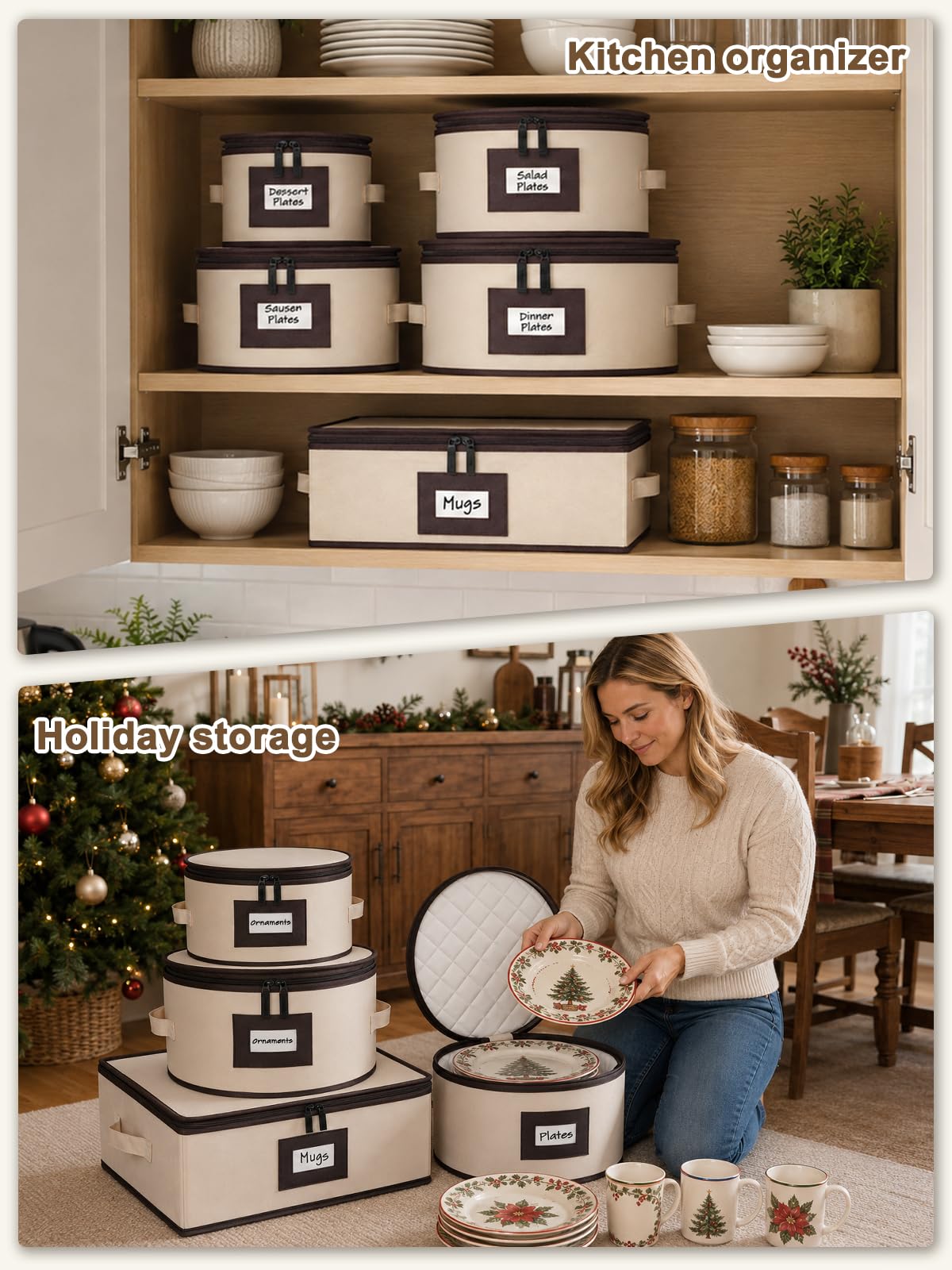 Fine China Storage Containers (2 Count)
