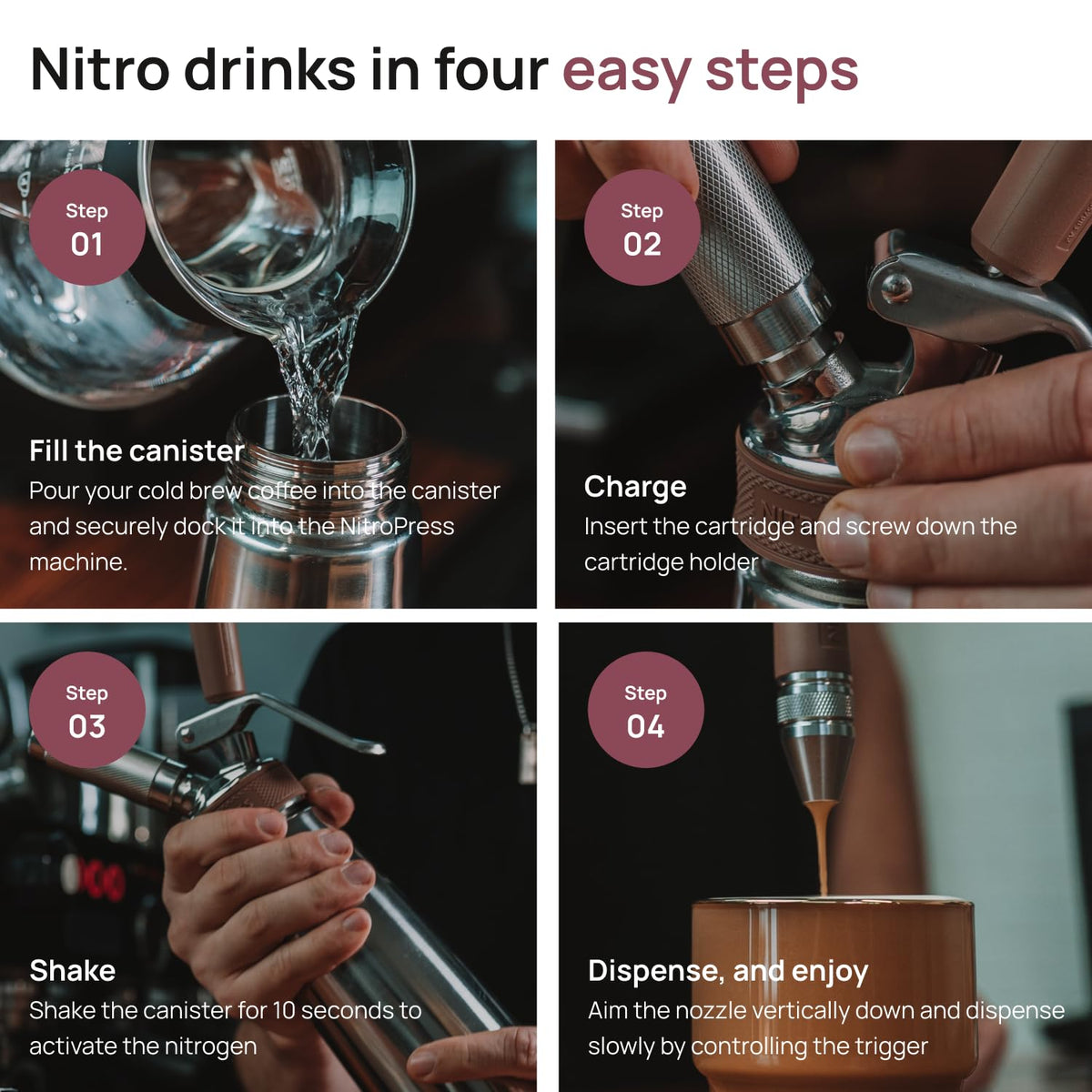 NitroPress Pure Nitrogen Cartridges (10 Count)