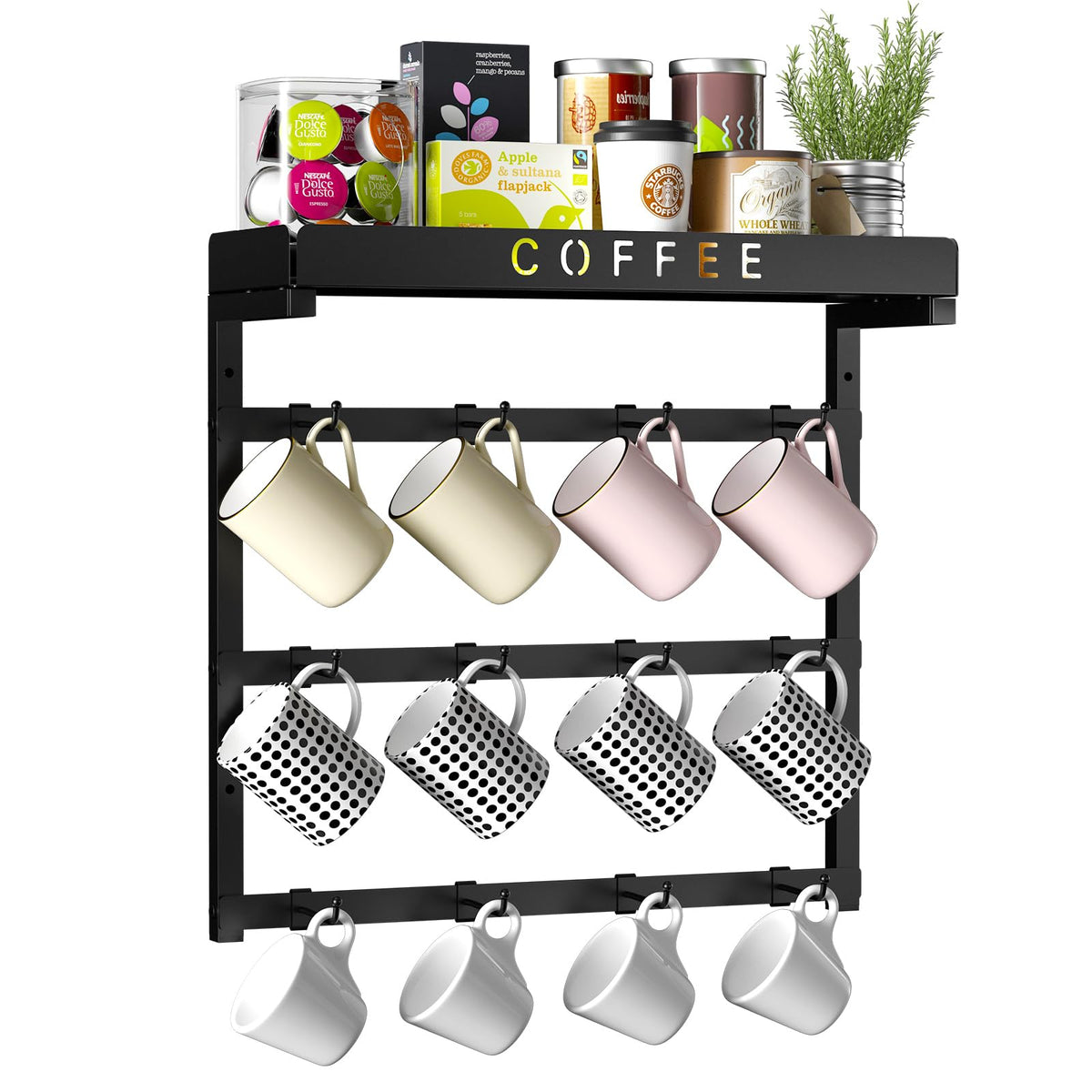 Coffee Mug Holder Wall Mounted