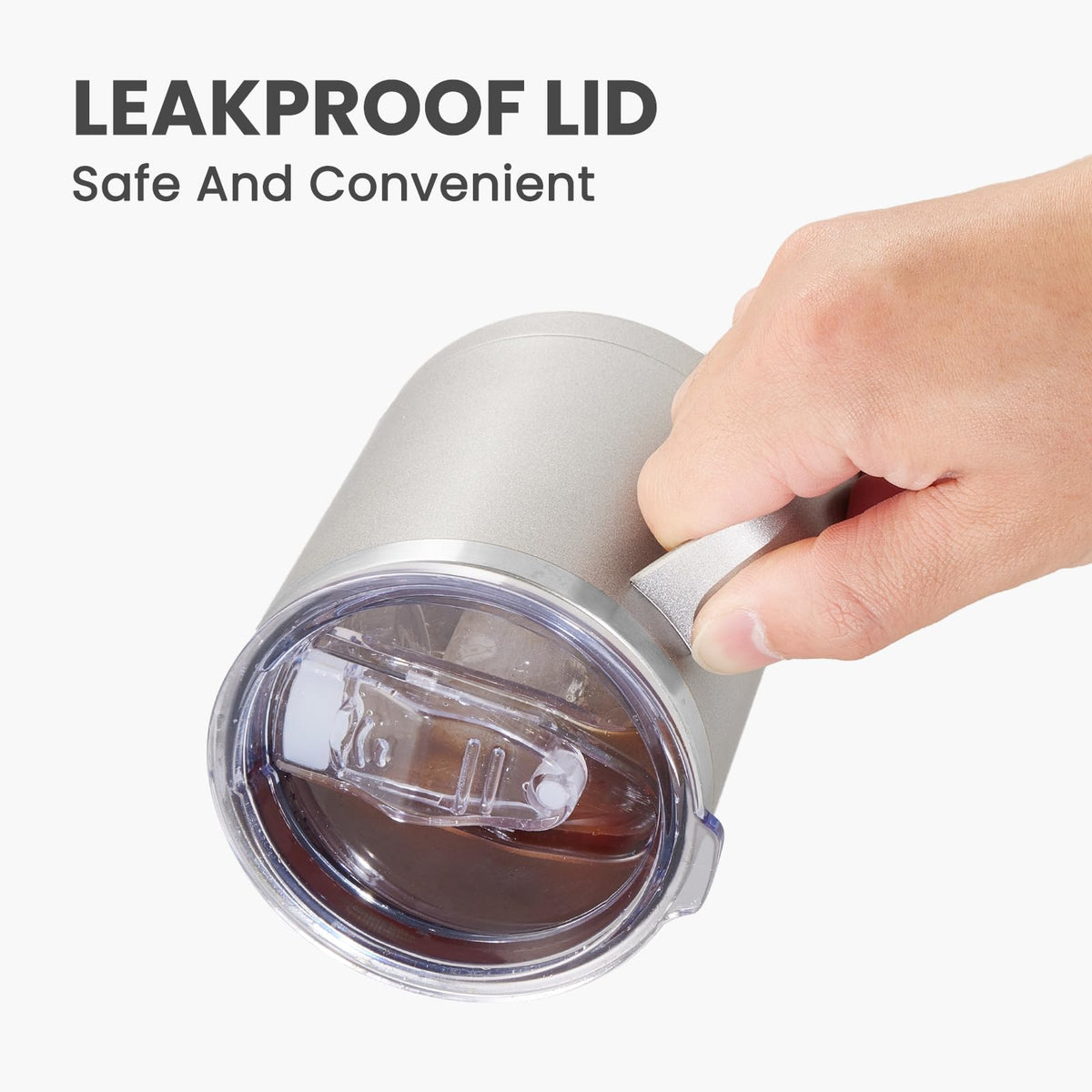 12oz Coffee Mug With Handle and Sliding Lid